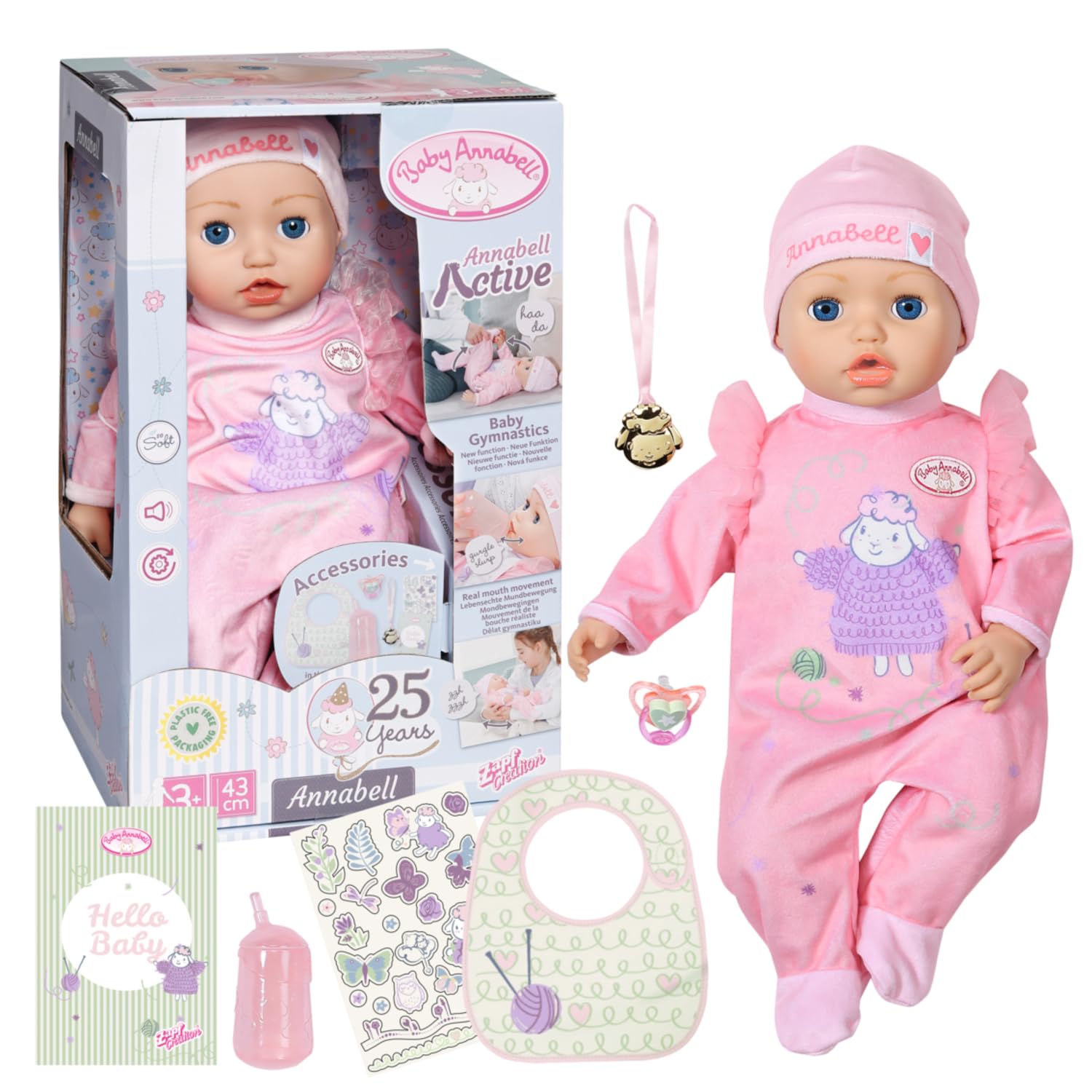 Baby Annabell Active Annabell 706626 - 43cm Interactive Doll with Realistic Sounds & Movements 9