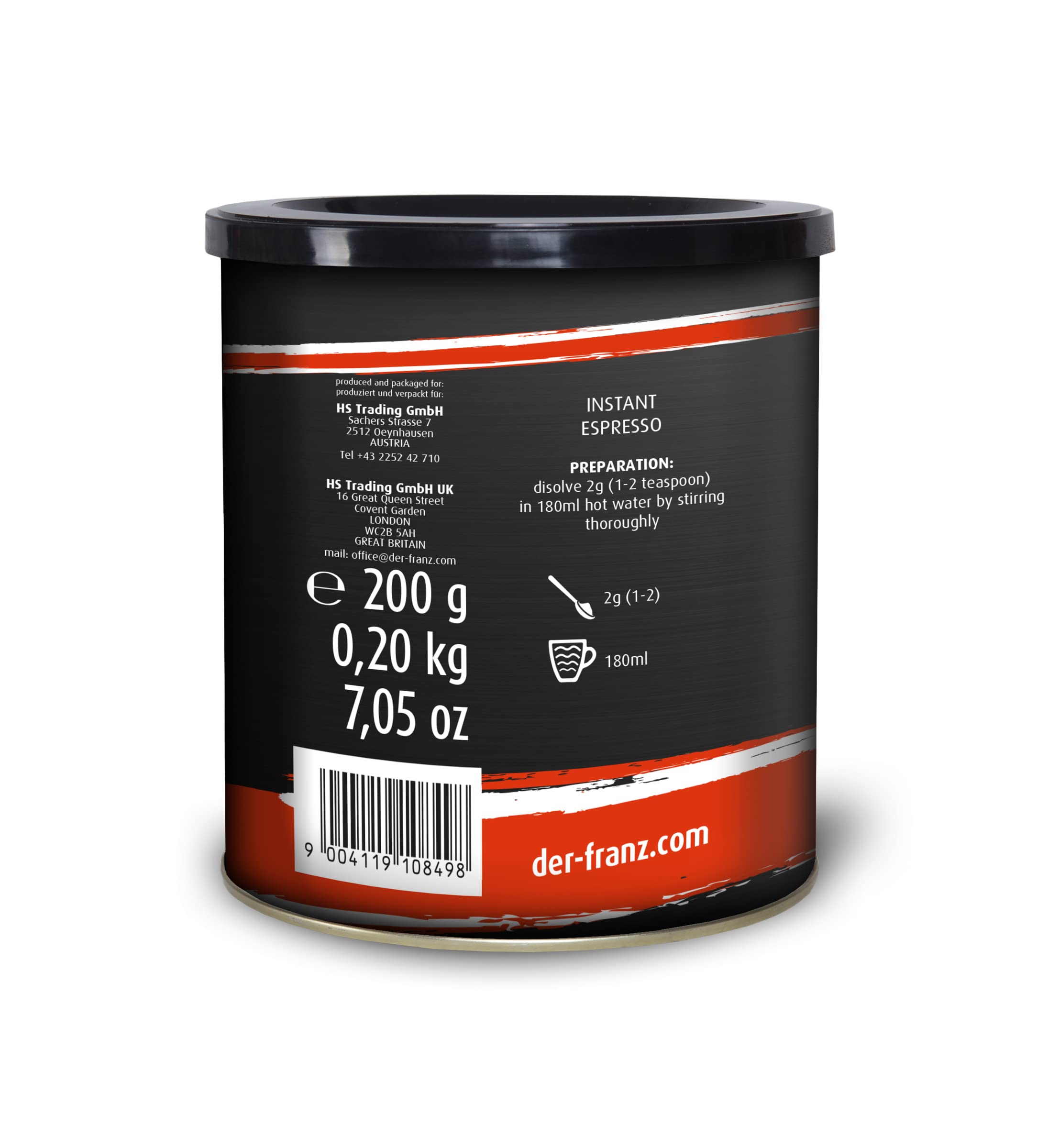 Der-Franz Espresso Instant Coffee, 200 g