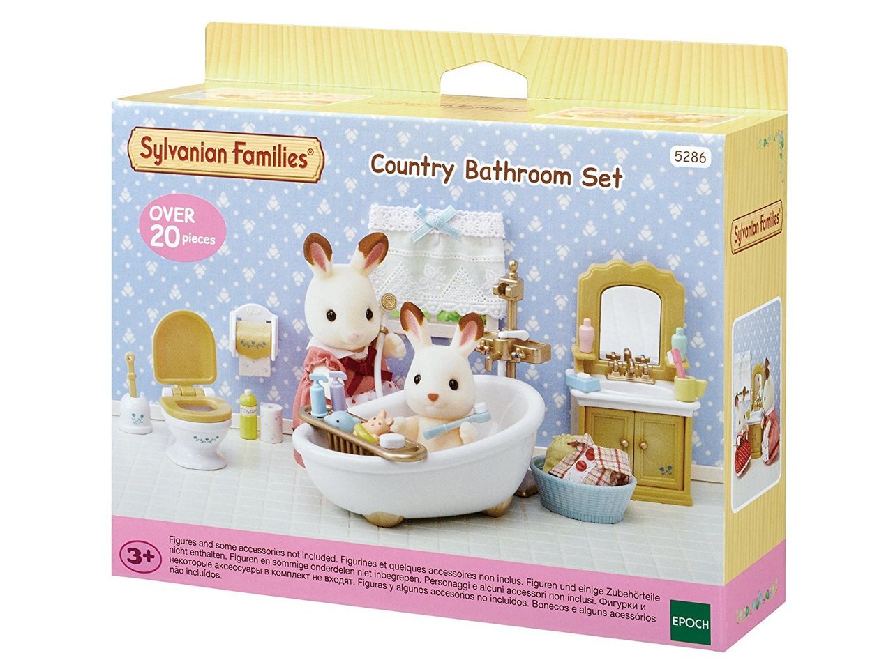 Sylvanian Families Country Bathroom Set 5286 | Plastic | Ages 3+ 1