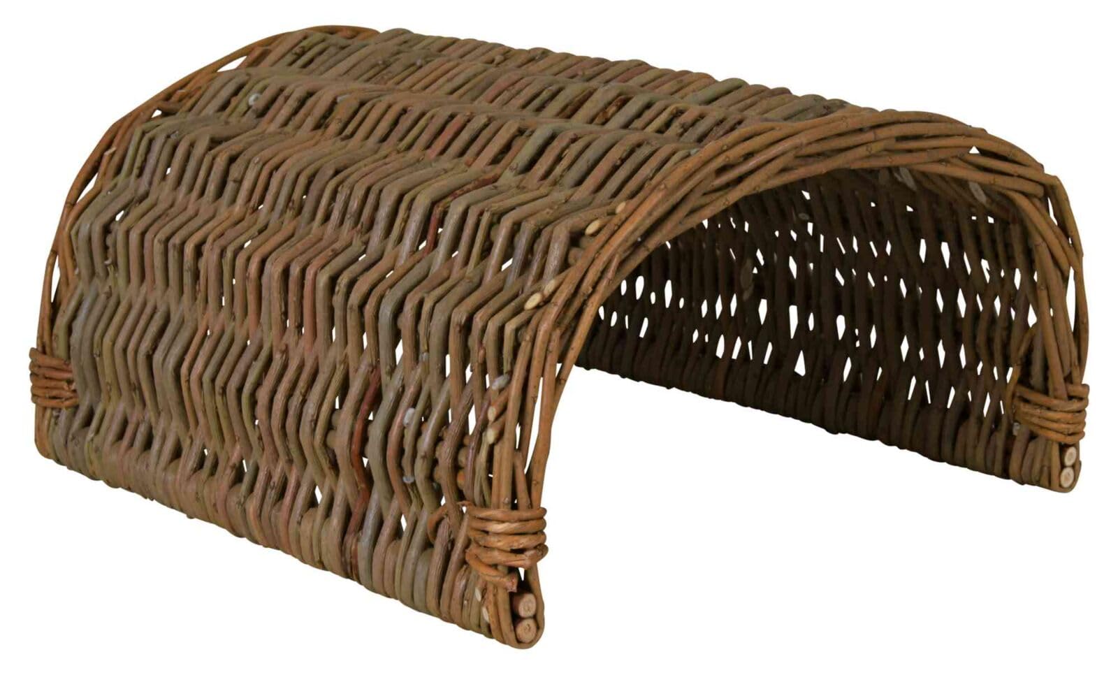 TRIXIE Wicker Bridge Hideout for Guinea Pigs and Rabbits | Natural Willow | 24 x 13 x 25 cm