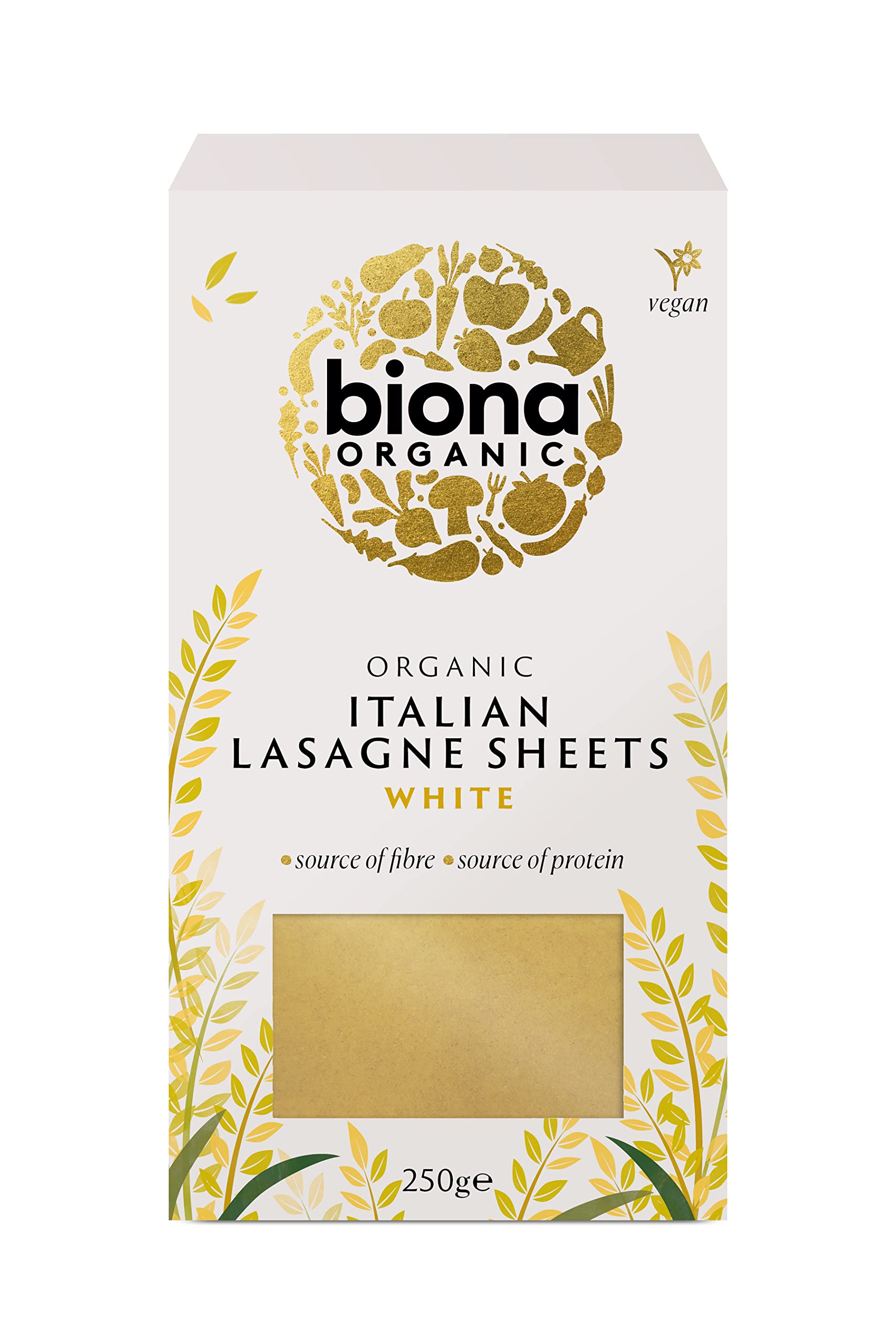 Biona White Wheat Lasagne 250g - Organic Pasta Sheets
