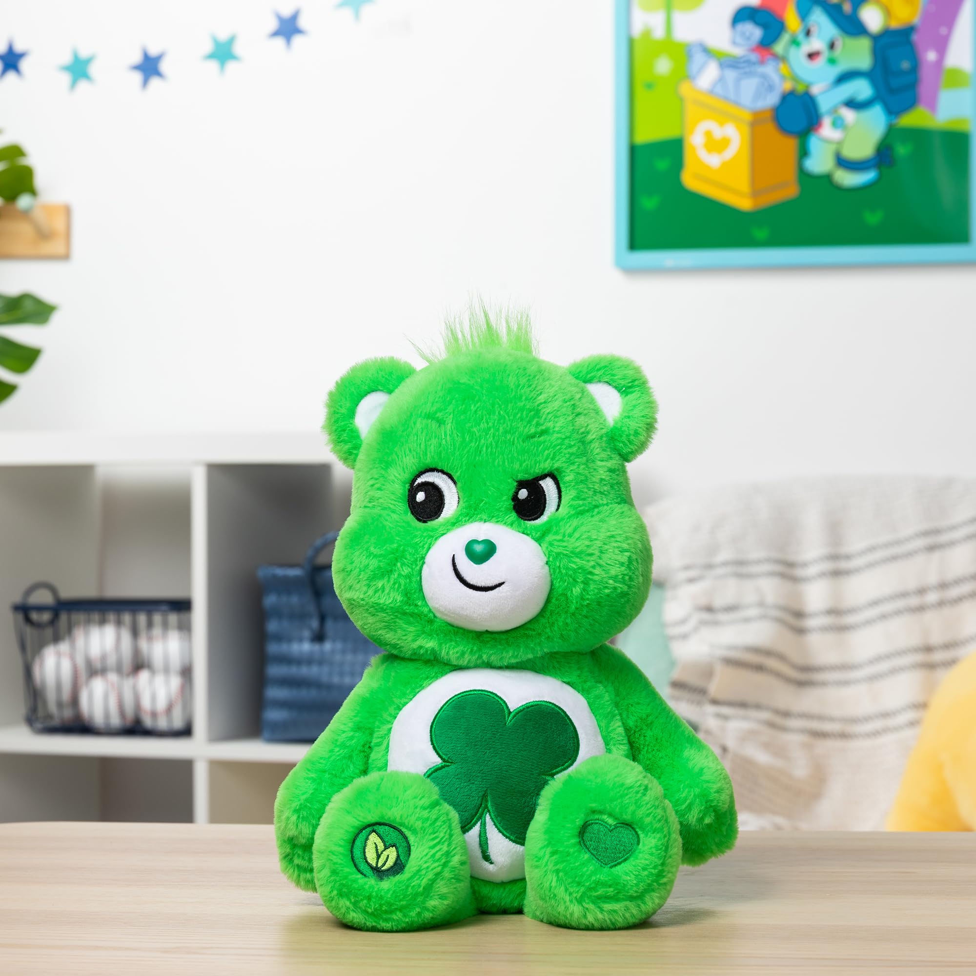 Care Bears Good Luck Bear - 14 Inch Plush Toy, Collectible Stuffed Animal for Kids 7