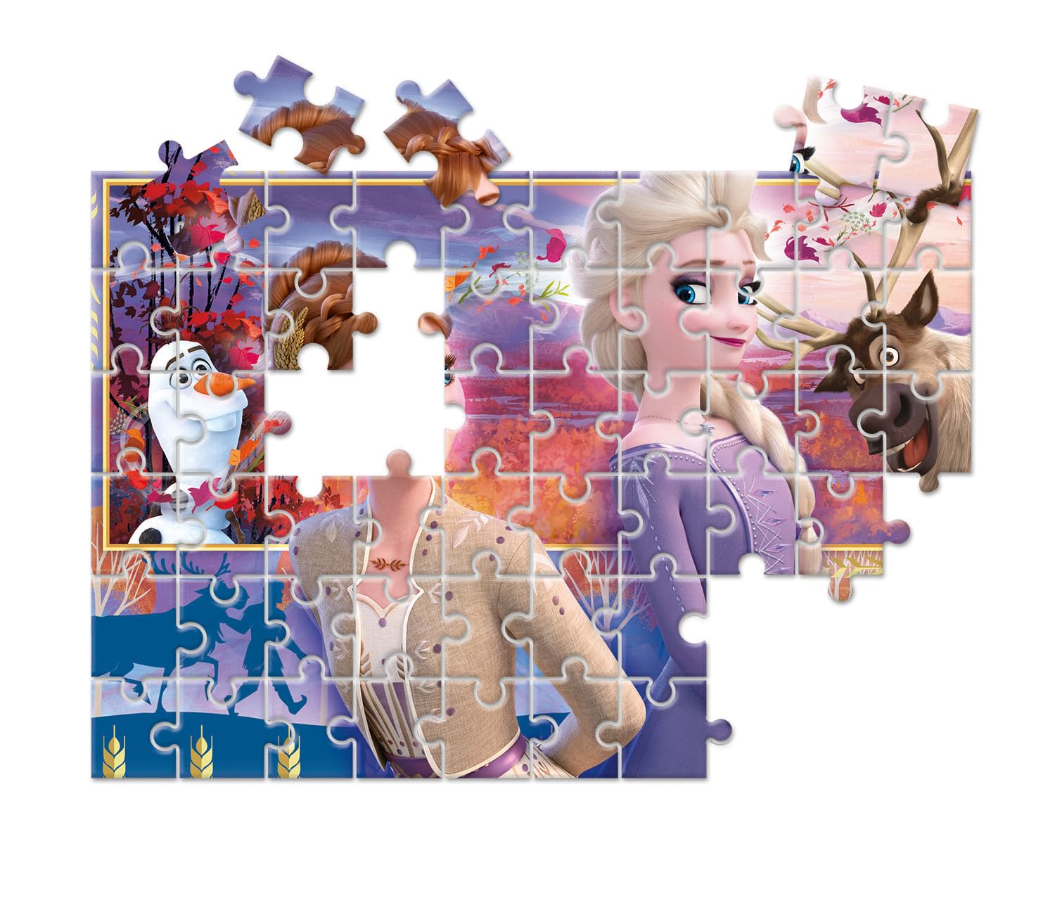 Clementoni Frozen 2 Supercolor 2 x 60-Piece Puzzle - Educational Jigsaw for Kids Ages 5+ 7