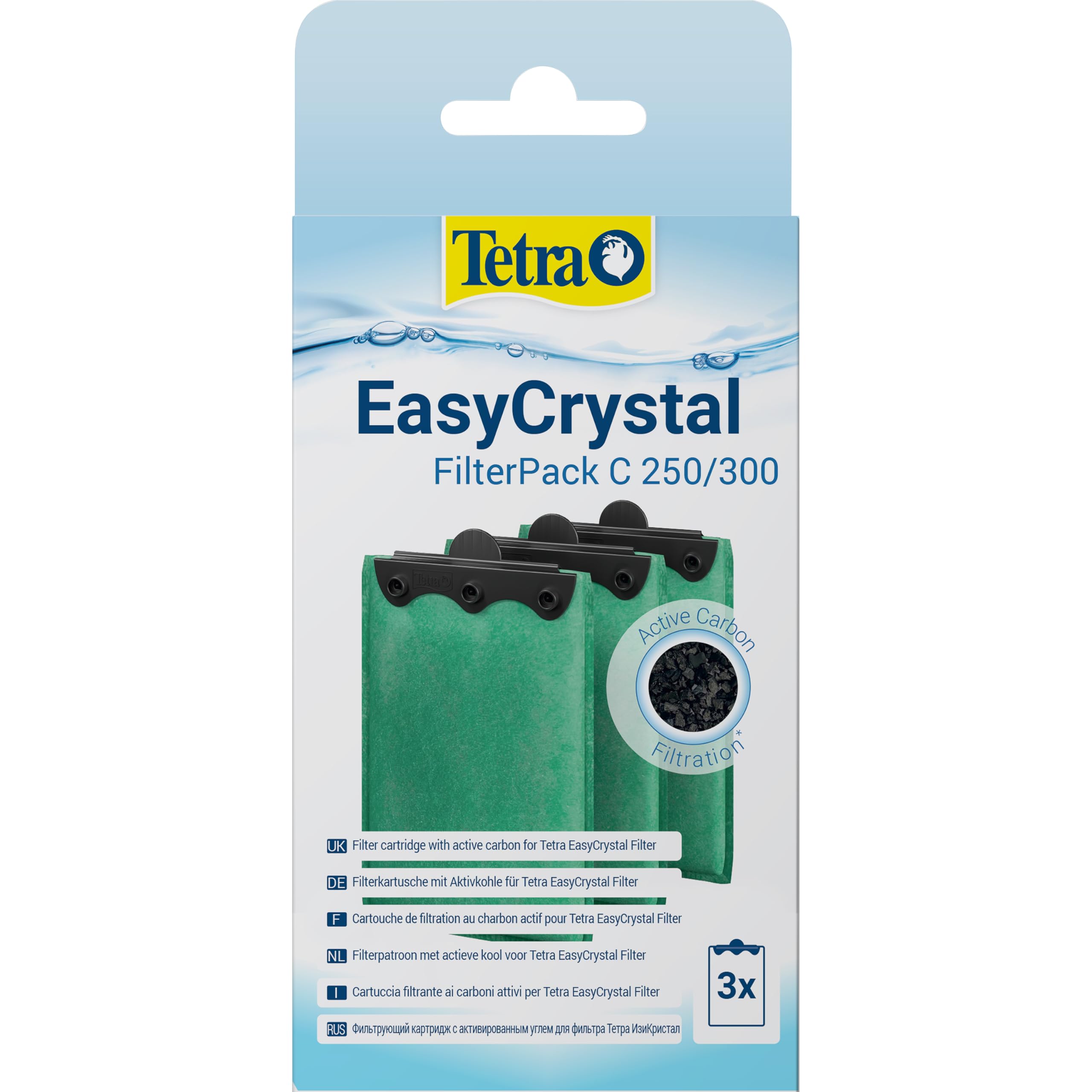 Tetra EasyCrystal Filter Pack C250/300 Filter Material with Activated Carbon | 3 Pieces | Green 1