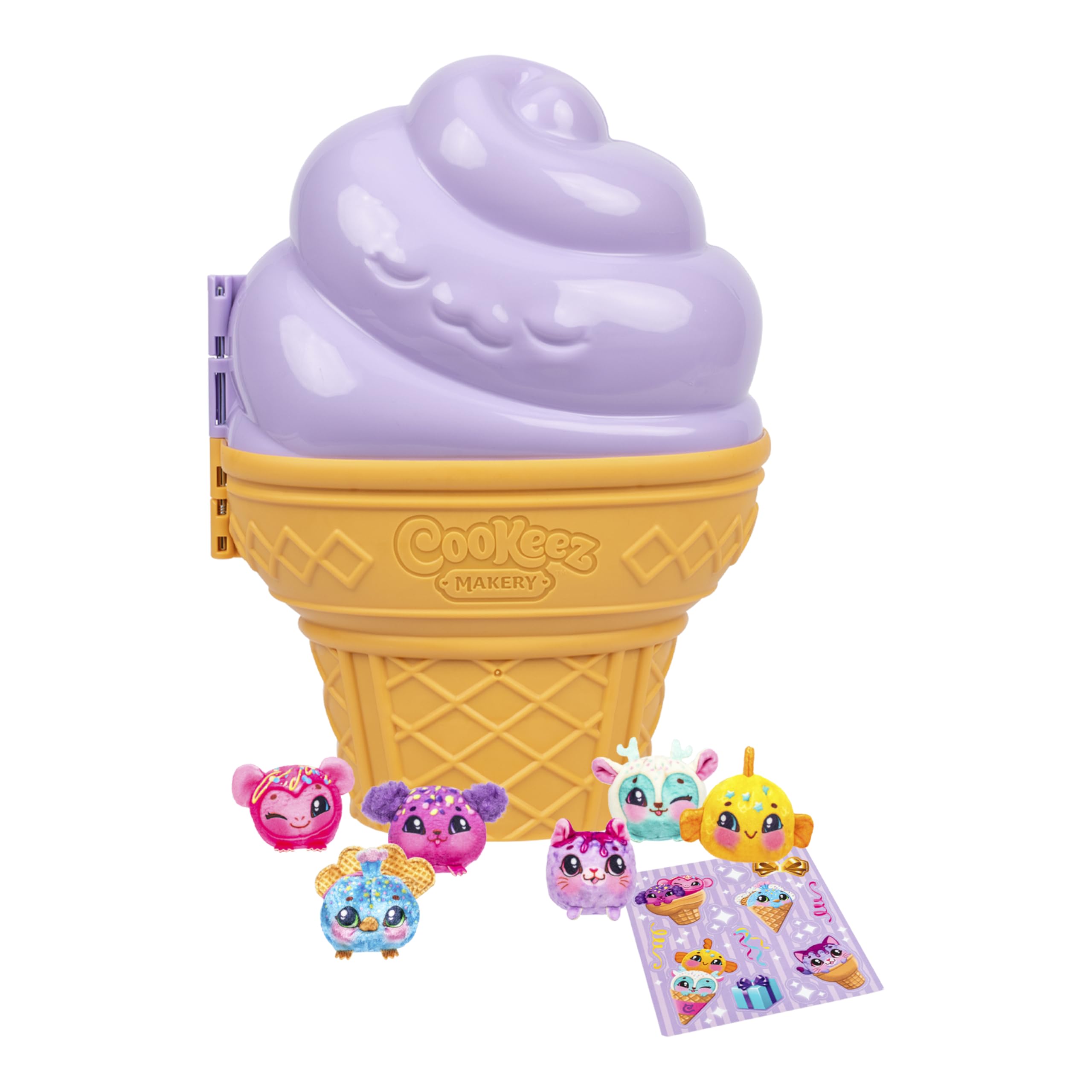 Cookeez Makery Yum Yumz Collector's Case - Adorable Ice Cream-Shaped Case with 6 Exclusive Plush 3