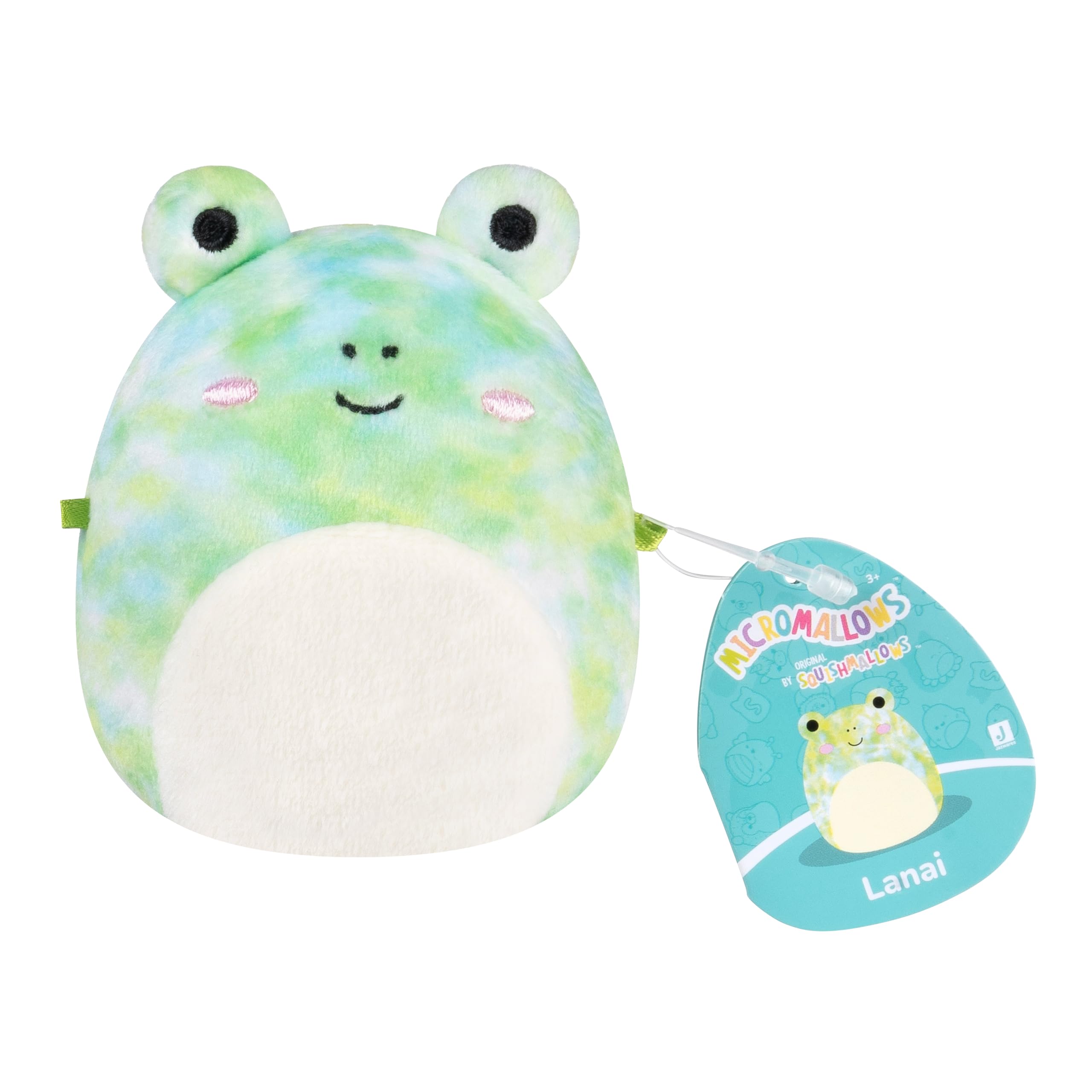 Micromallows Squishmallows 5-Pack Plush - Chipmunk, Frog, Bear, Smoothie, Dog 4