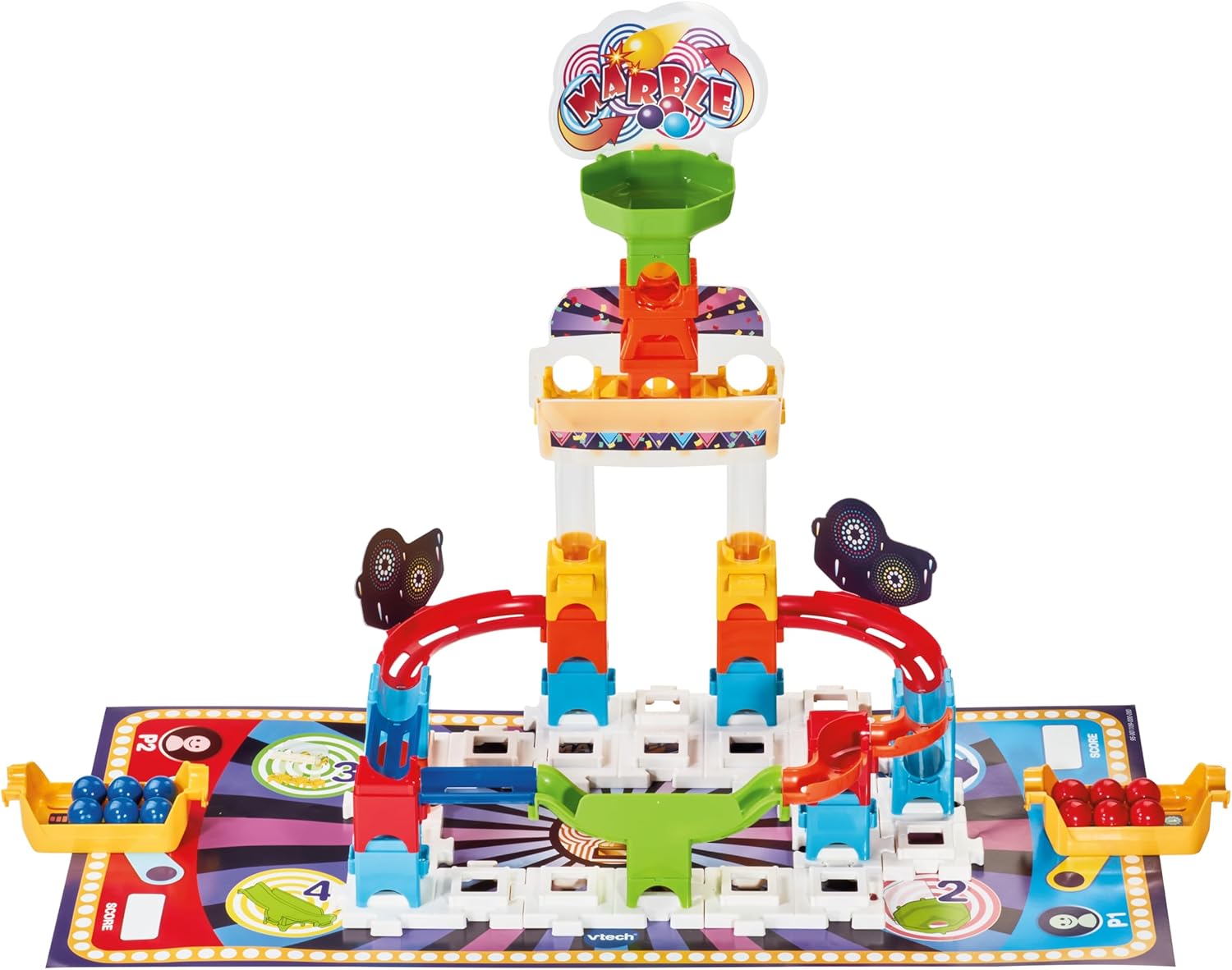 VTech Marble Rush Game Zone Construction Set with 12 Marbles and 62 Build Pieces 3