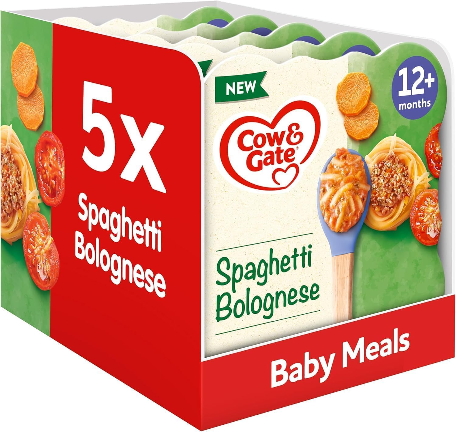 Cow & Gate Spaghetti Bolognese Baby Meal - 12+ Months, 5 x 230g Pack 1