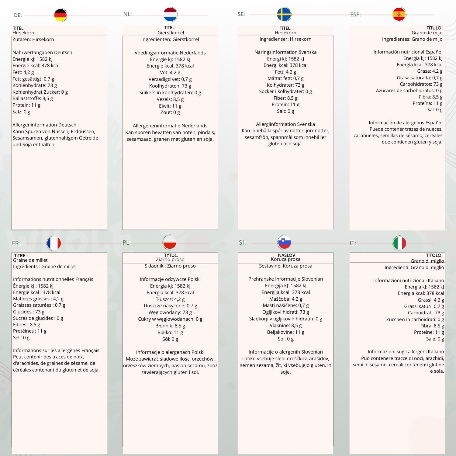 Wholefood Earth Millet Grain 1 kg - GMO Free, Gluten Free, High Fibre Whole Grain 4