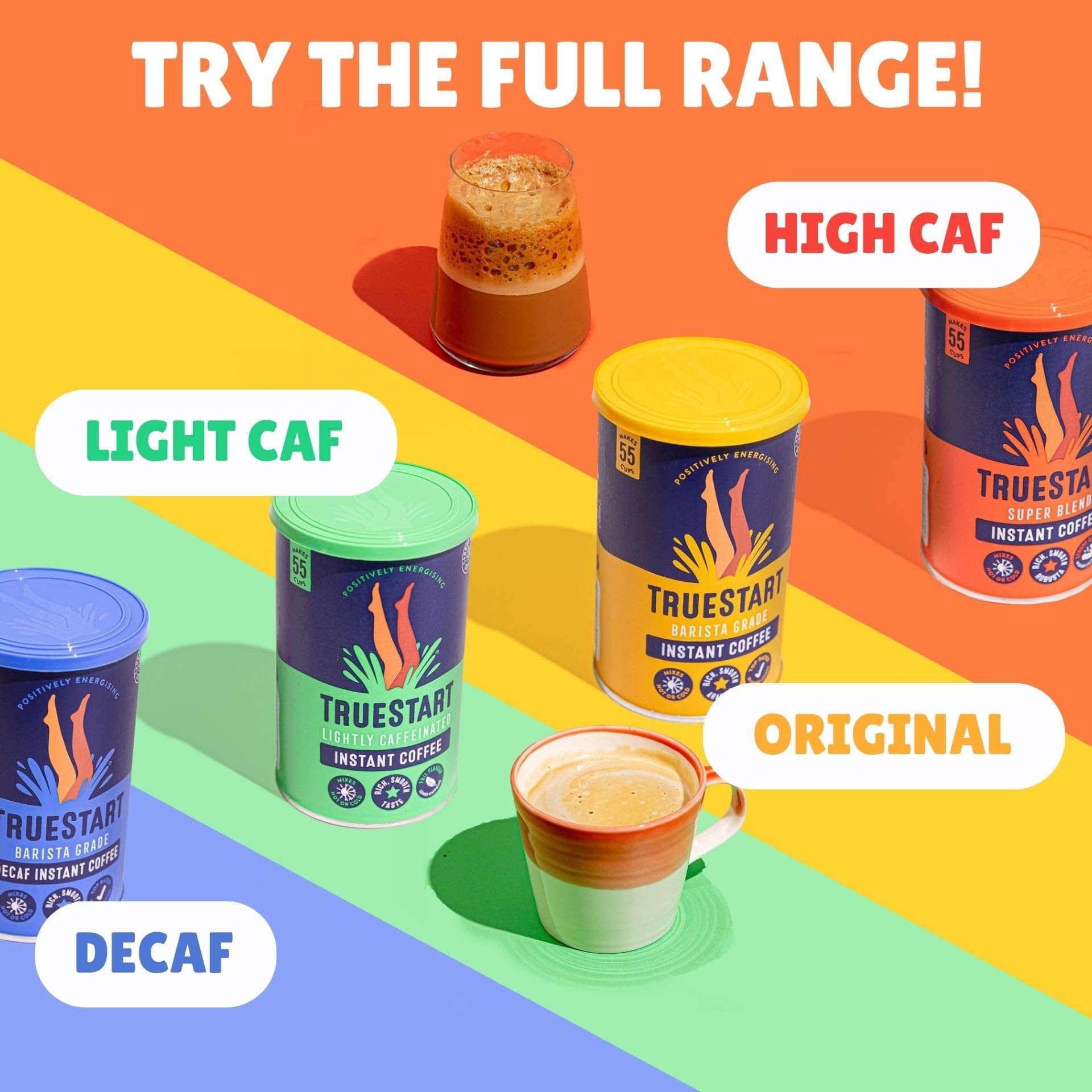 TrueStart - Barista Grade Decaf Instant Coffee 100% Brazilian Arabica