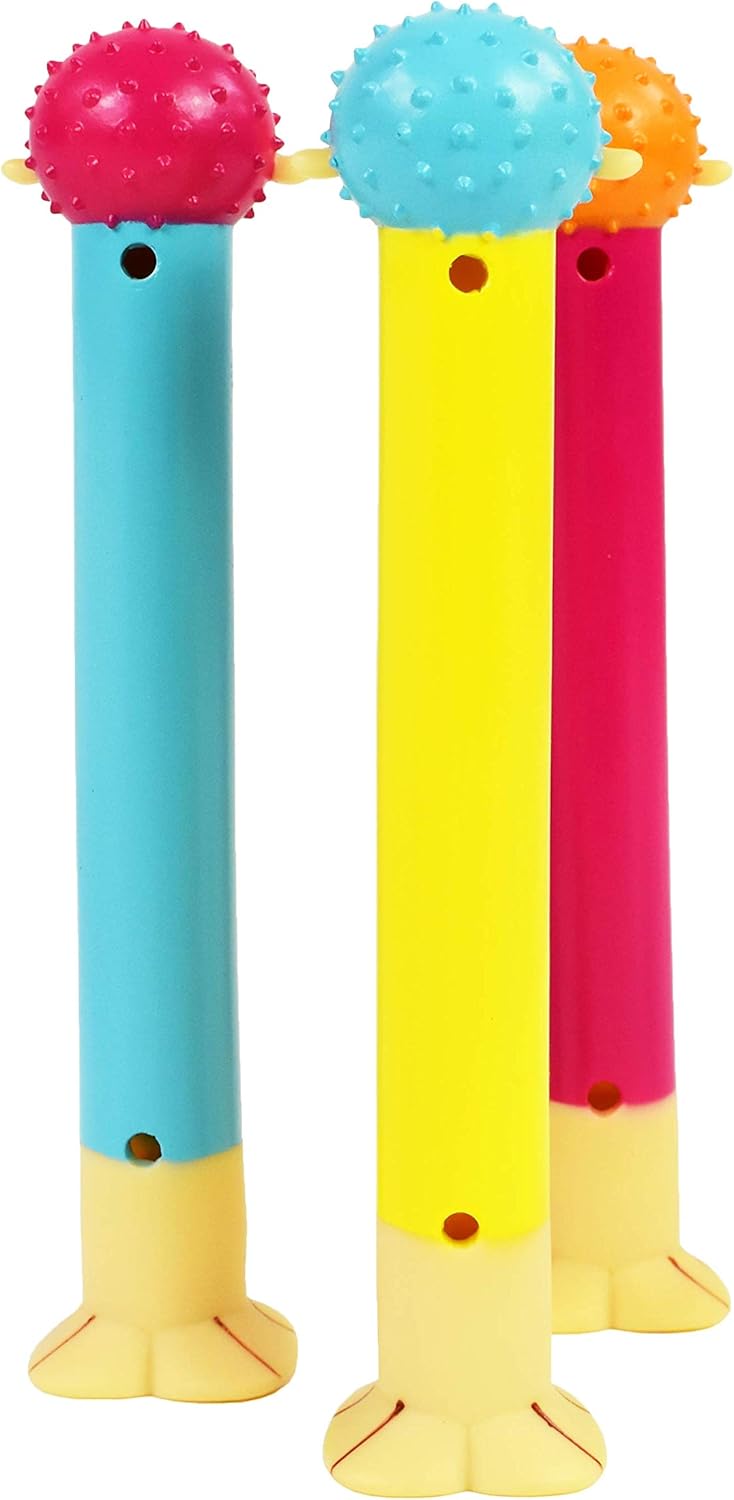 Splash About Pufferfish Dive Stick Pool Toys - Pack of 3, Ages 10 Months to 8 Years 3