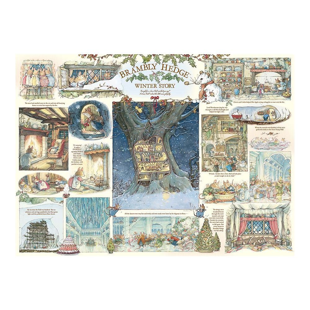 Cobble Hill 1000 Piece Jigsaw Puzzle - Brambly Hedge Winter Story with Poster 4