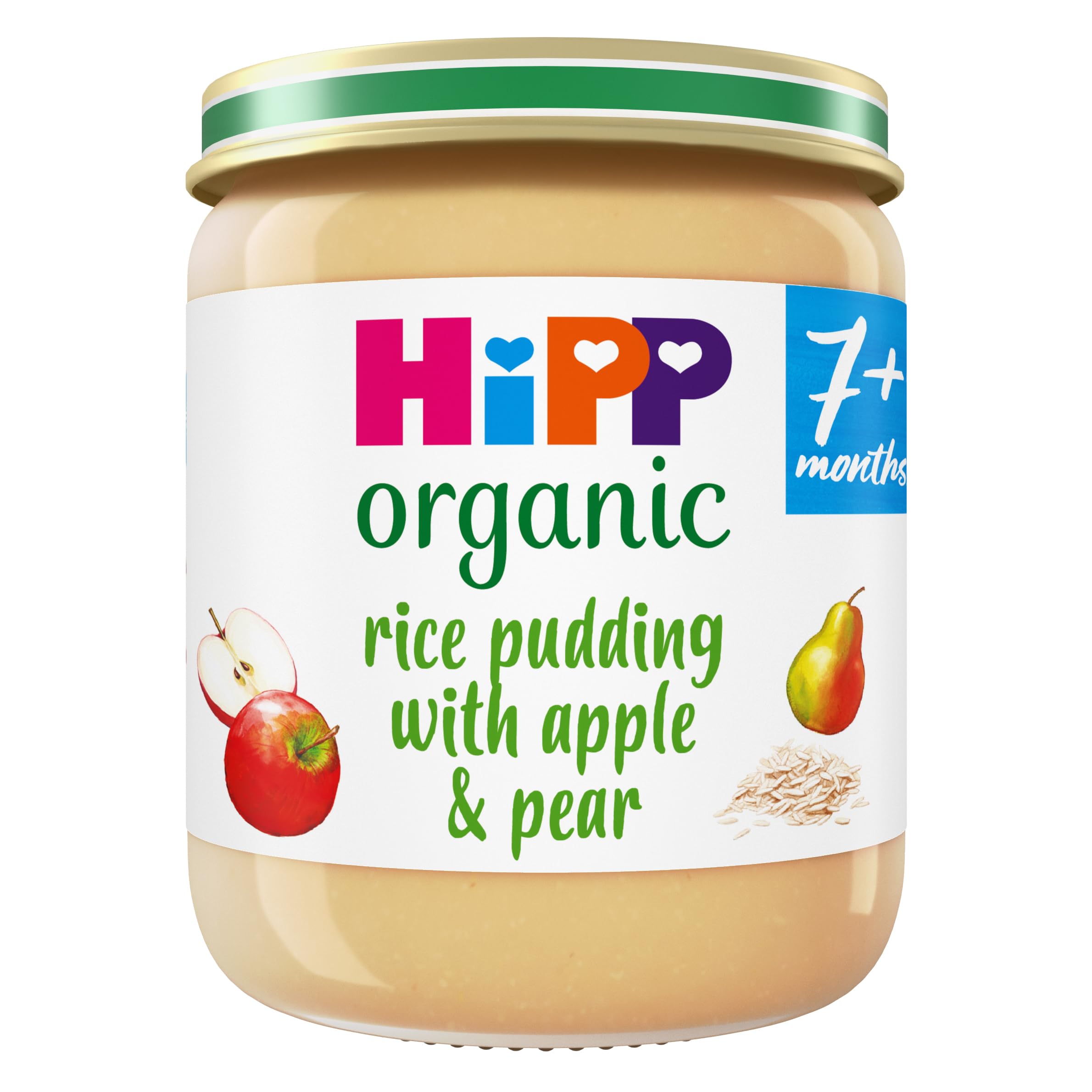HiPP Organic Rice Pudding with Apple & Pear Baby Food Jar | 7+ Months | 160g