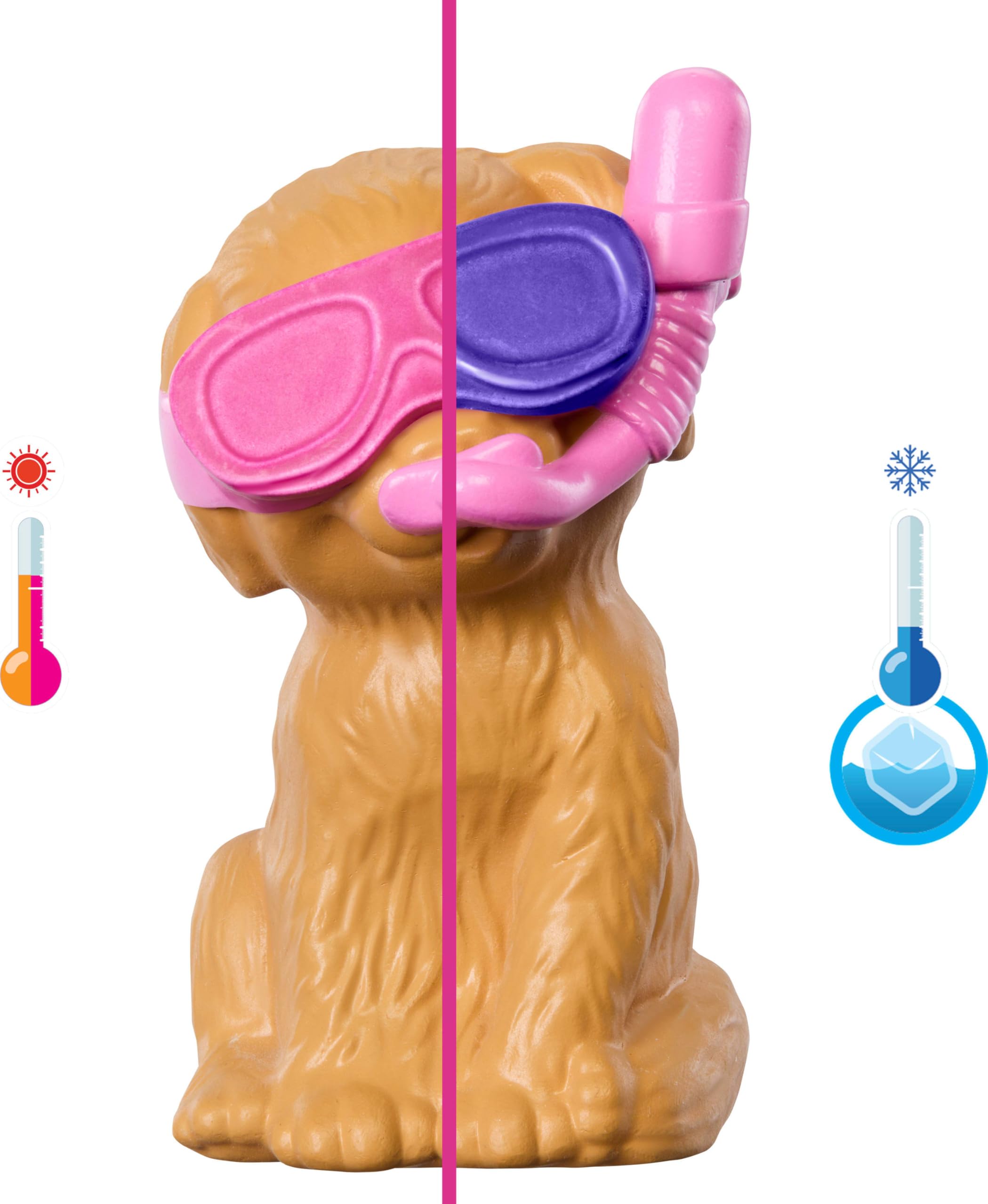 Barbie Puppy Pool Party Playset with Fashion Doll, 2 Pets, Doggy Slide & Color-Change Goggles 3