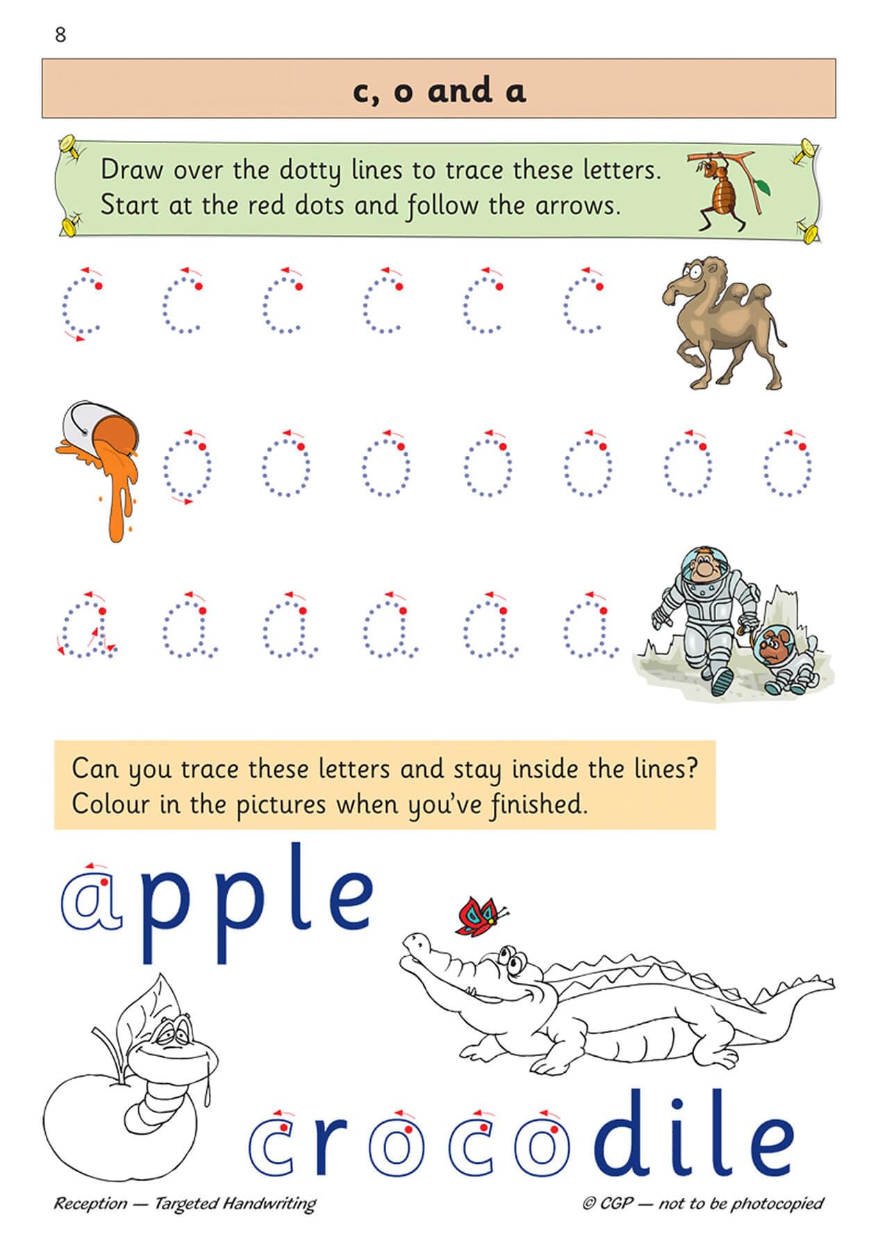 CGP English Targeted Practice Book - Handwriting for Reception (Ages 4-6) | Paperback
