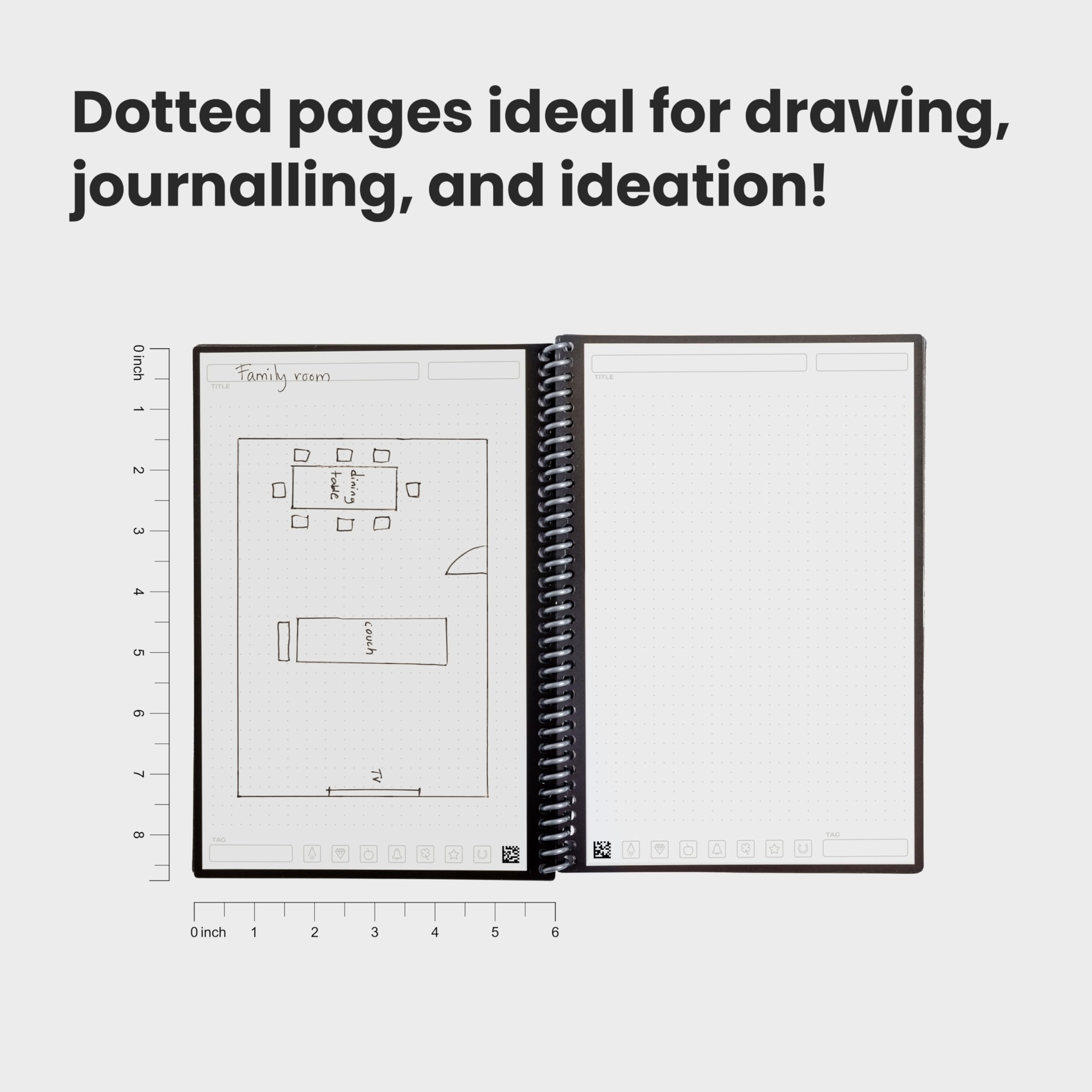Rocketbook Core Reusable Spiral Notebook - Executive Size 15 x 22.4 cm | Black | 36 Pages 6