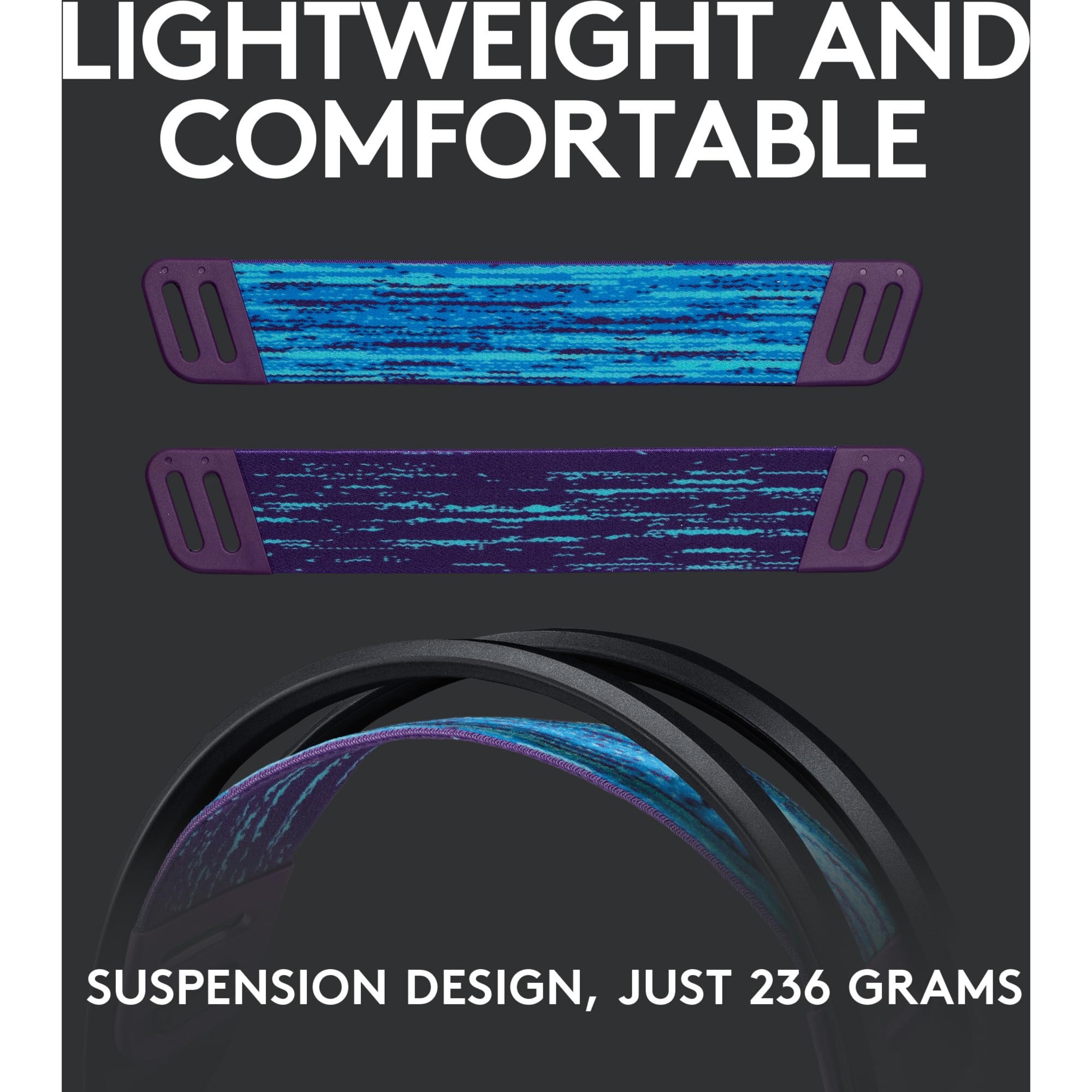 Logitech G G535 LIGHTSPEED Wireless Gaming Headset - 40mm Drivers, Lightweight 236g, USB Plug & Play for PC and PlayStation 11