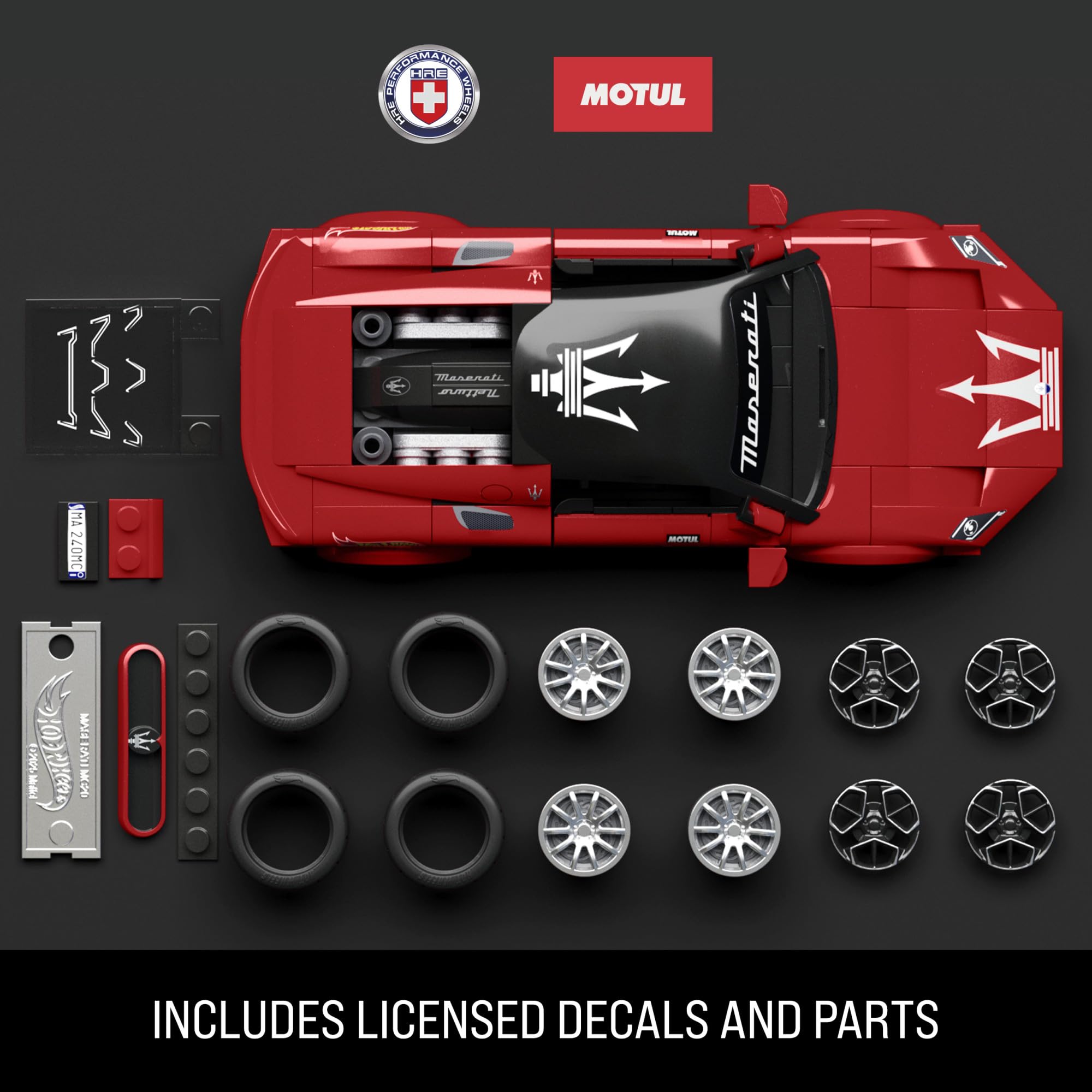 Mattel Brick Shop Hot Wheels Speed Series Maserati MC20 Building Set - 259-Piece Vehicle Model for Ages 10+ 5