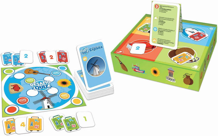 Educa Borr�s Desaf�o Quiz Descover Spain, Family Board Game with 380 Questions o