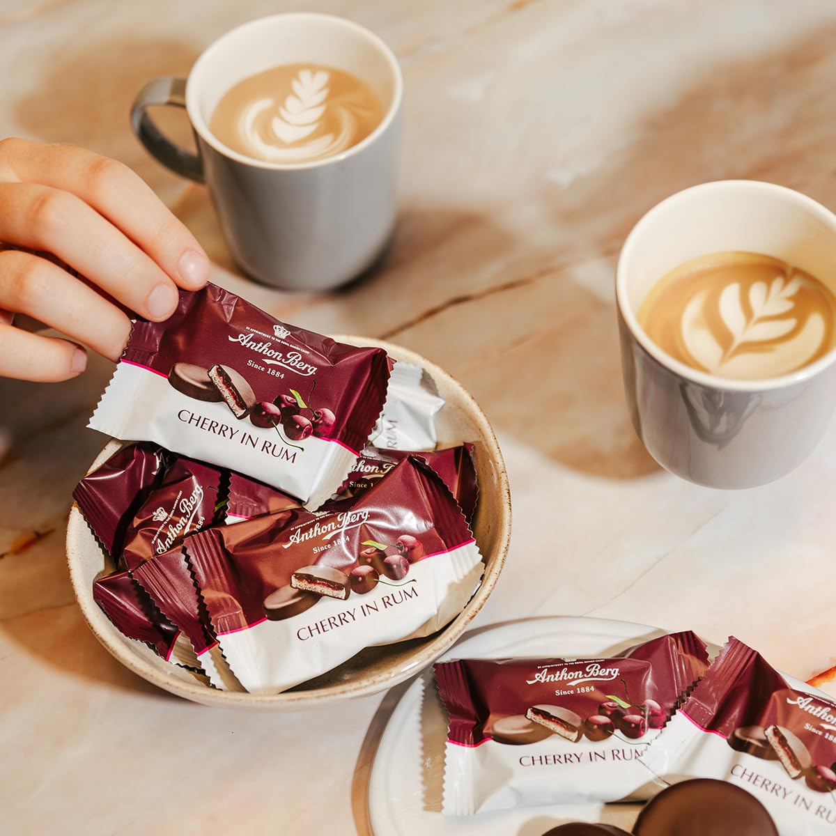 Anthon Berg Dark Chocolate Covered Marzipan Treats - Cherry in Rum 220g 4