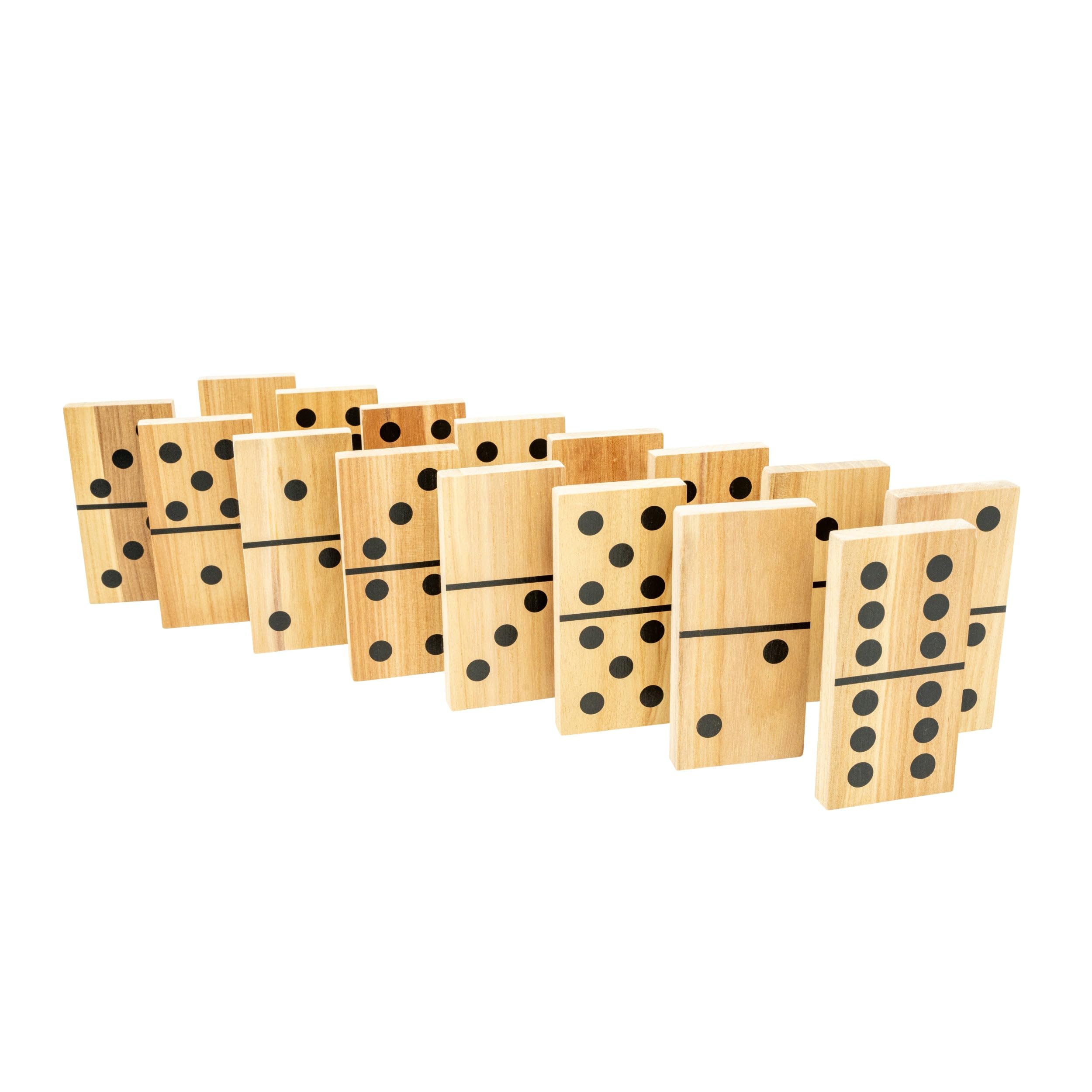 TP Toys Giant Wooden Dominoes Outdoor Family Game with 28 FSC-Certified Tiles