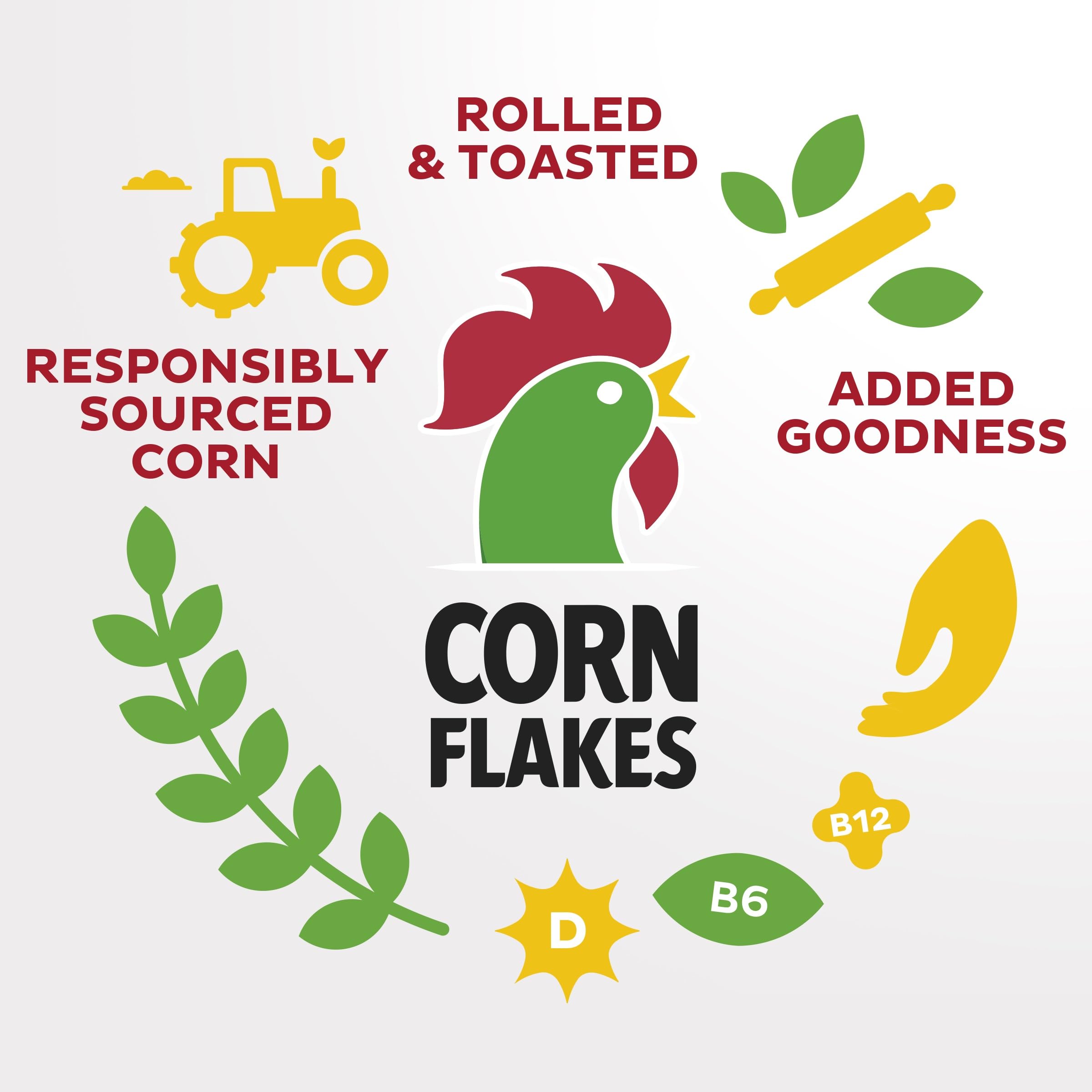 Kellogg's Corn Flakes Breakfast Cereal, 1kg