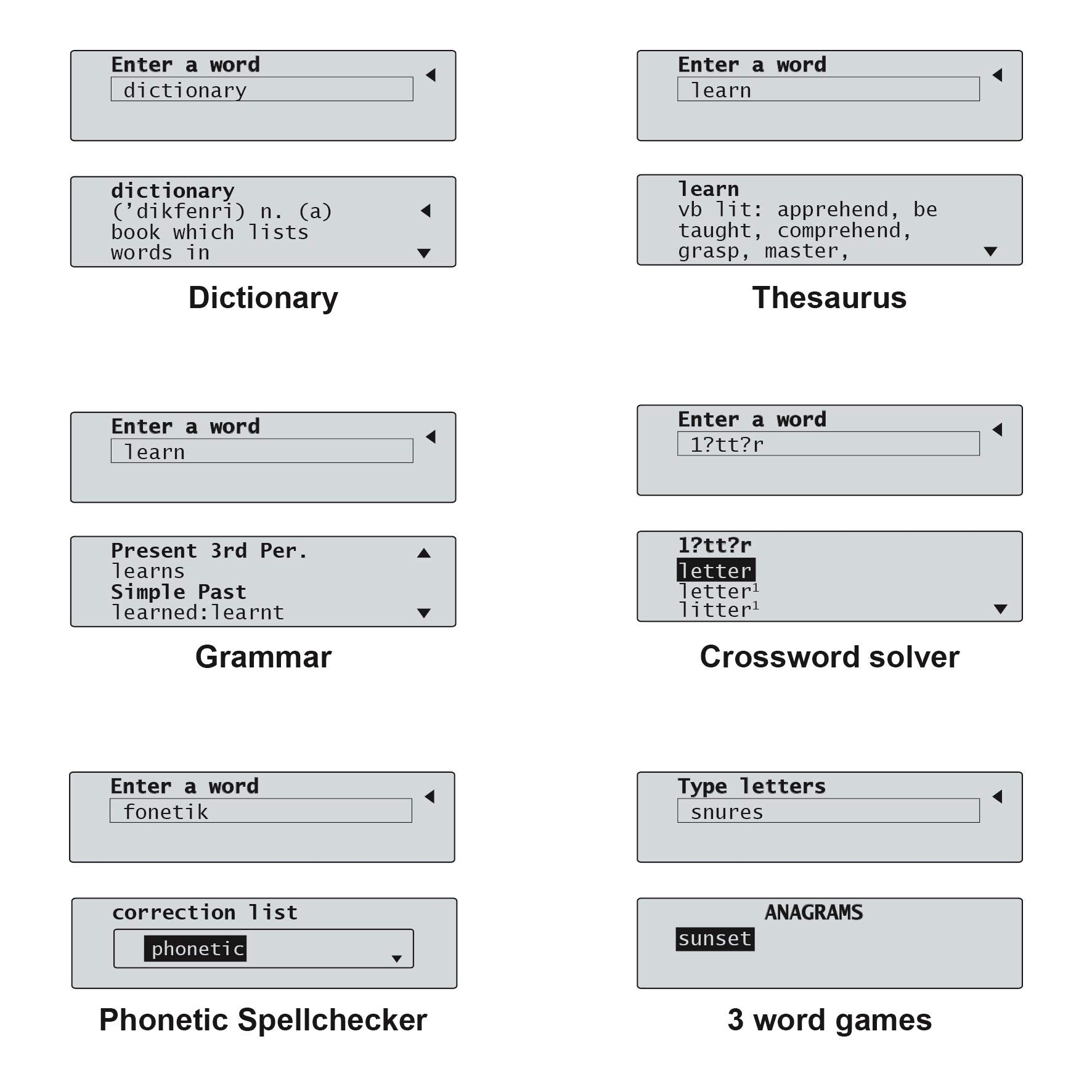 Lexibook D650EN Electronic English Dictionary - 380,000 Words, Thesaurus & Grammar Tool 4