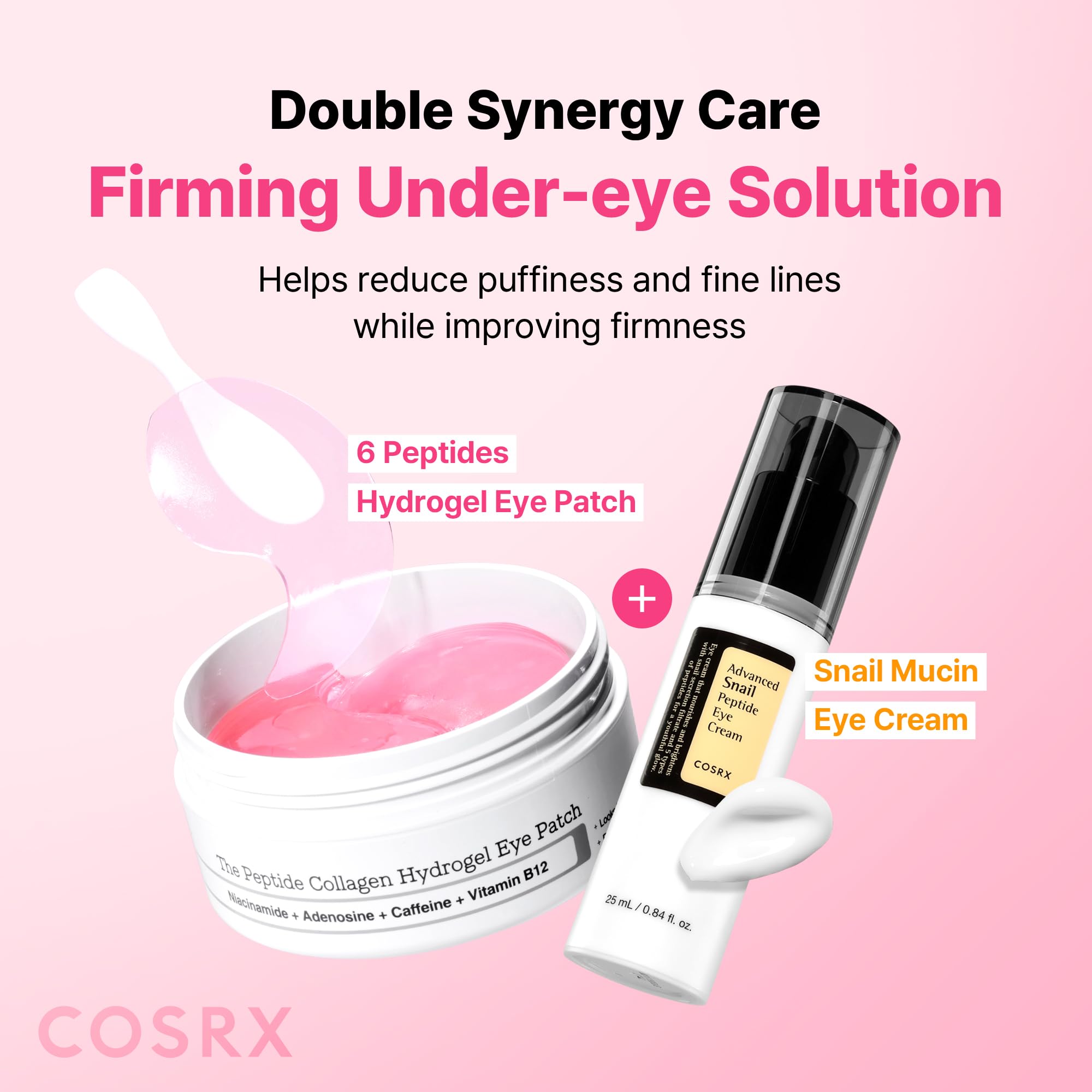 COSRX Pink Peptide Collagen Hydrogel Eye Patches - Reduces Puffiness & Fine Lines | 60 Count 8