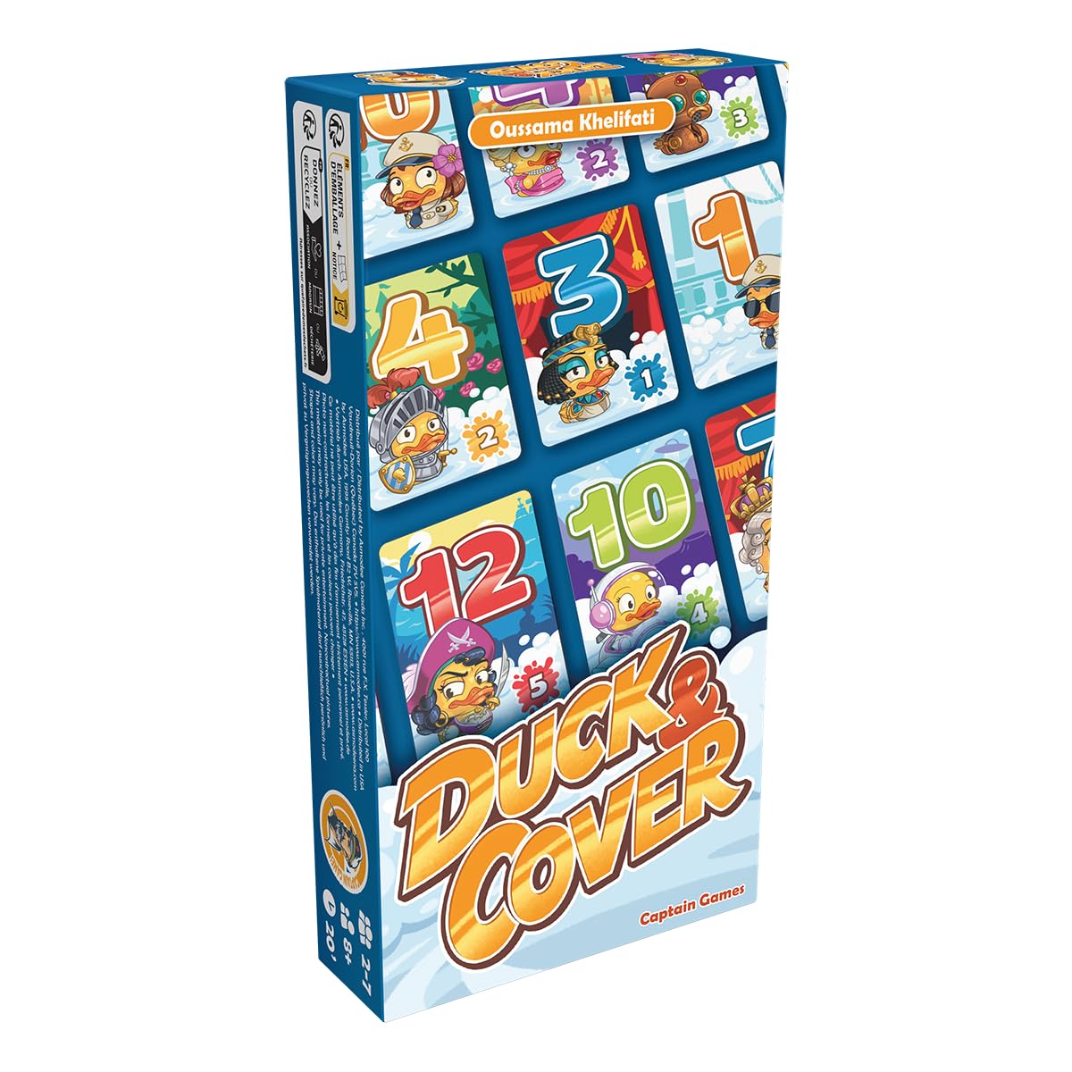 Captain Games Duck and Cover Family Card Game for 2-7 Players, Ages 8+