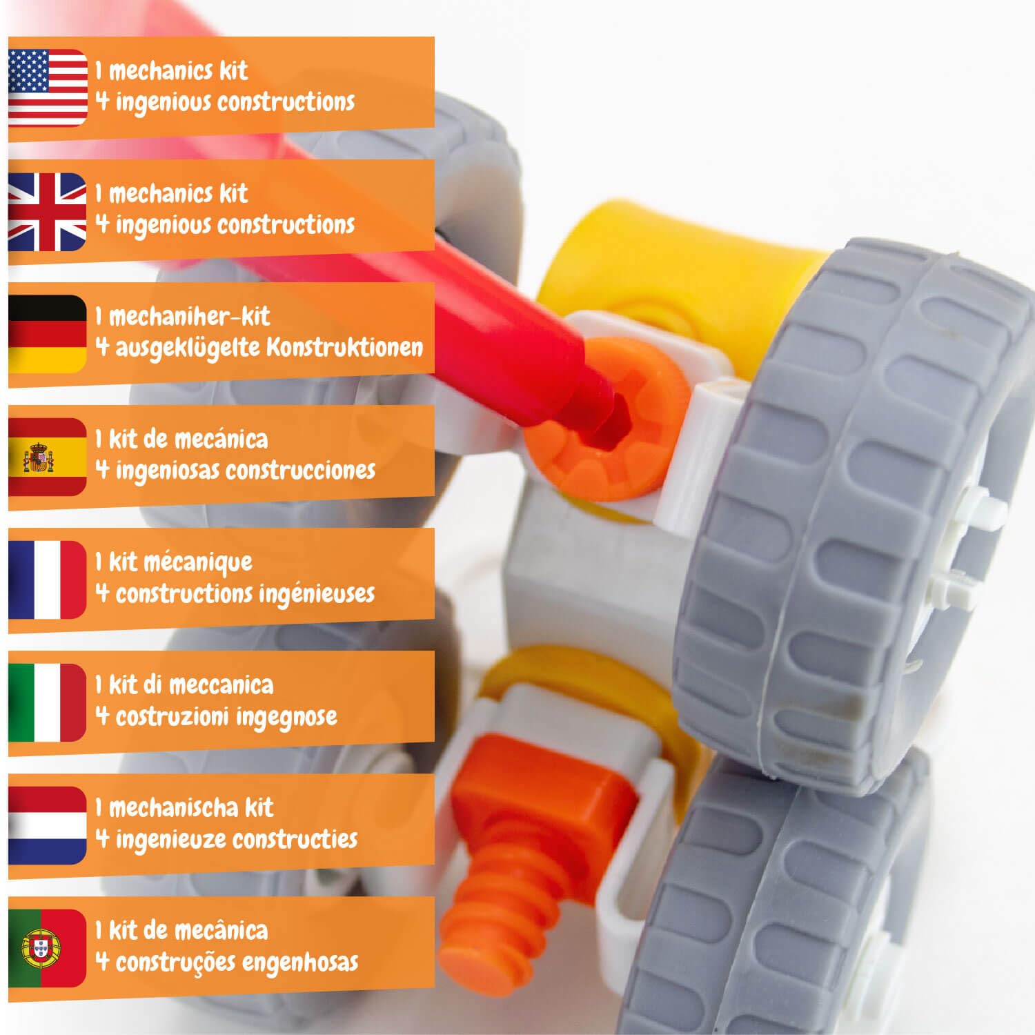 Science4you First Construction Kit - Mechanics Laboratory for Kids Age 4+