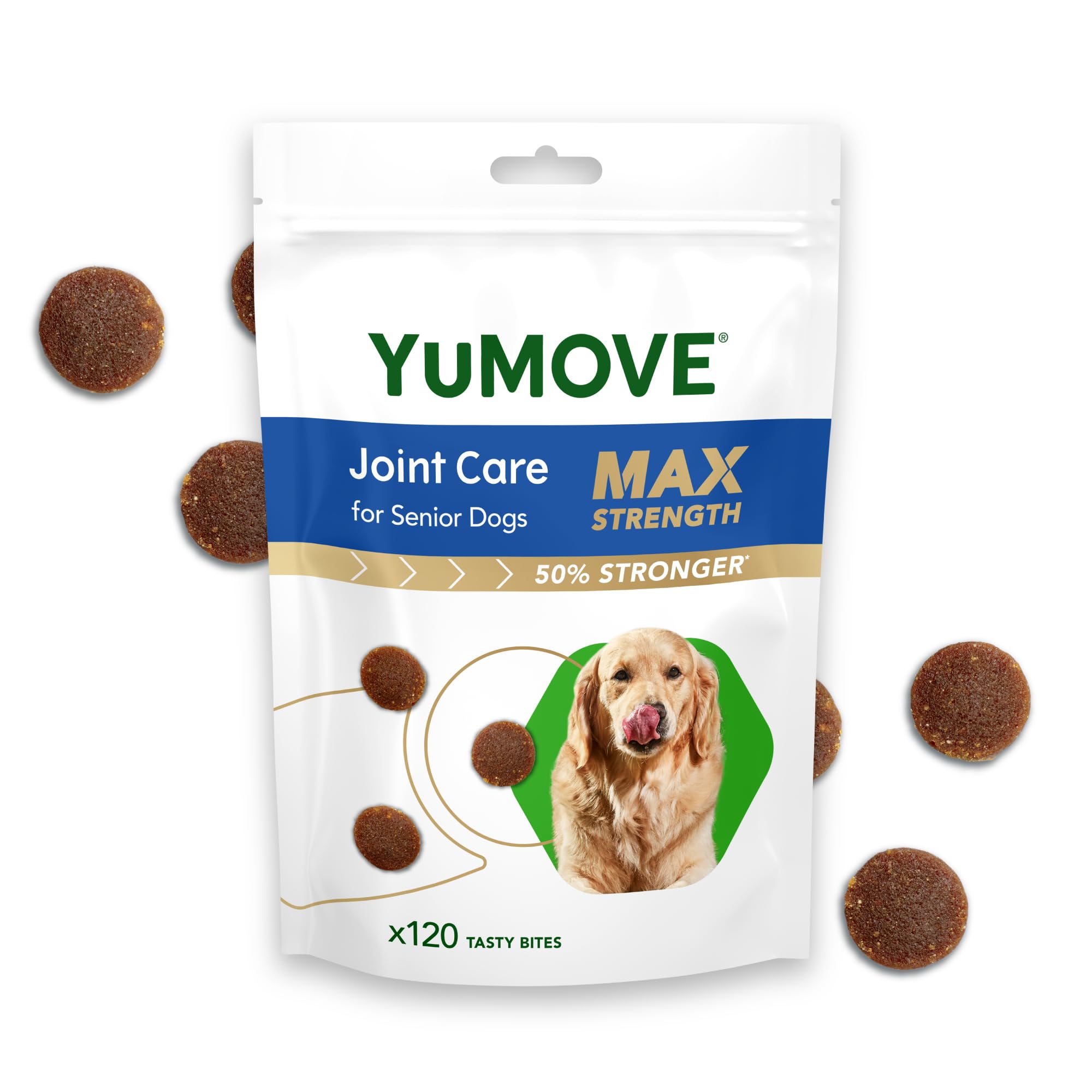 YuMOVE Max Strength Joint Supplement for Senior Dogs - 120 Chews | 50% Stronger Formula 1