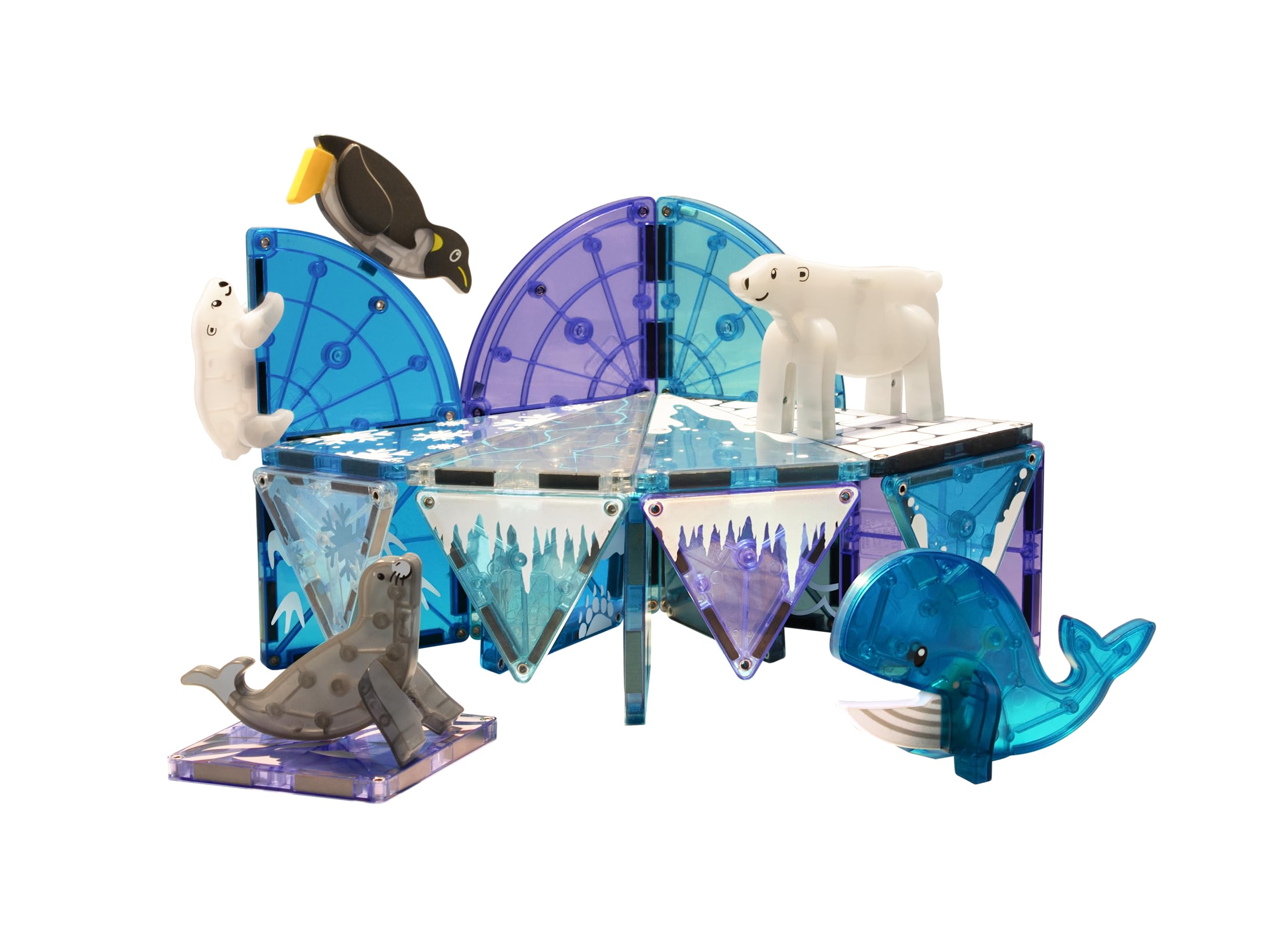 Magna-Tiles Arctic Animals 25-Piece Set - Magnetic Building Tiles with Arctic Animal Figures 4