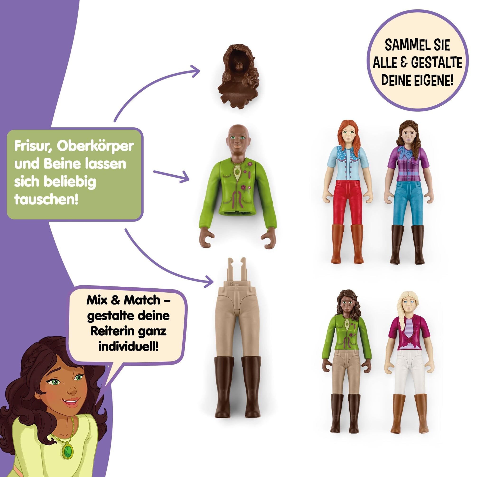 SCHLEICH Horse Club Sarah & Mystery Playset - Action Figure with Arabian Mare for Kids 3+ 14