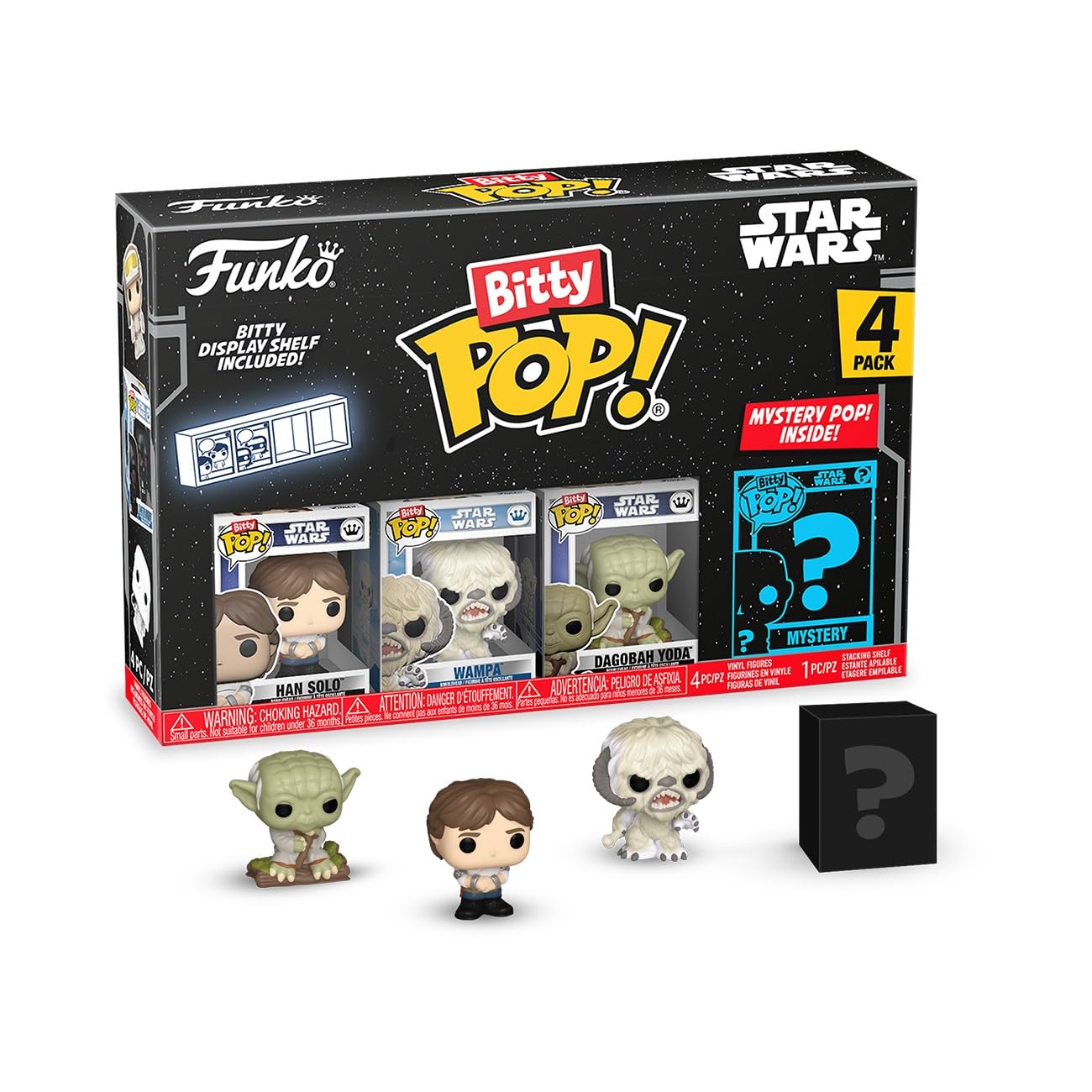 Funko Bitty Pop! Star Wars - Han 4pk with Mystery Mini Figure Vinyl Set