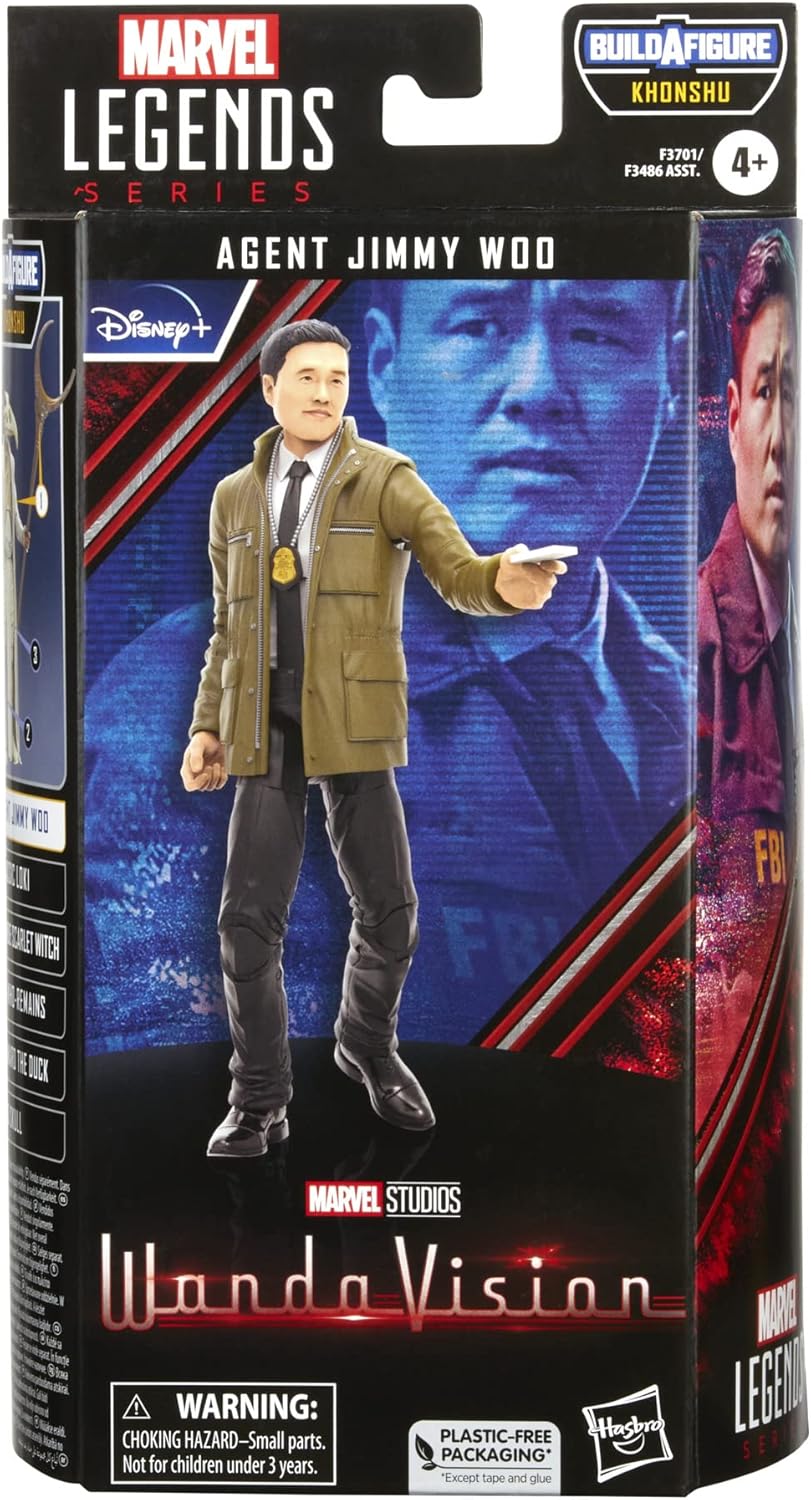 Marvel Legends Agent Jimmy Woo Action Figure - 6-Inch Collectible with Build-A-Figure Part, Ages 4+