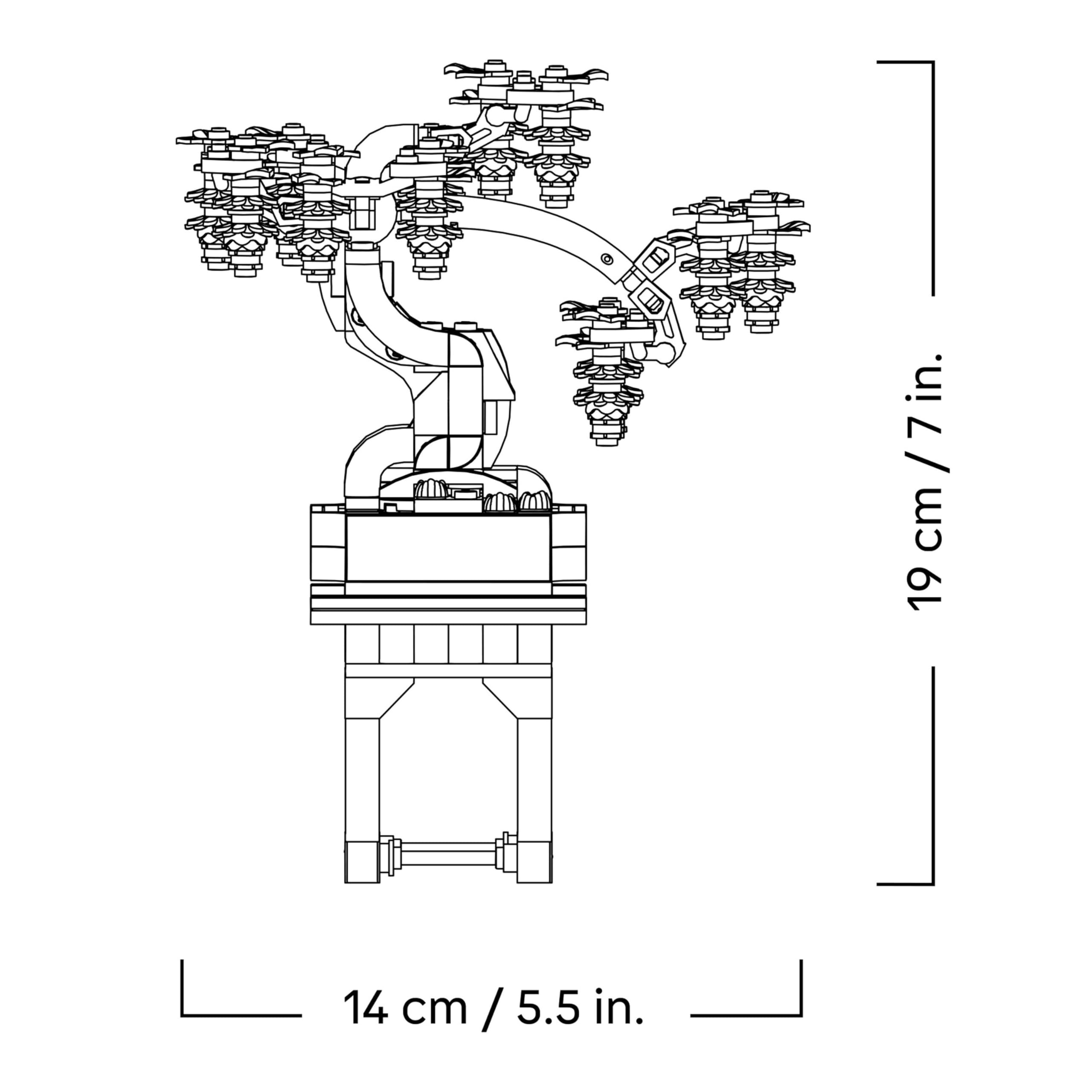 LEGO Botanicals Mini Bonsai Trees - Ginkgo, Black Pine & Wisteria - 709 Piece Building Set for Adults 3