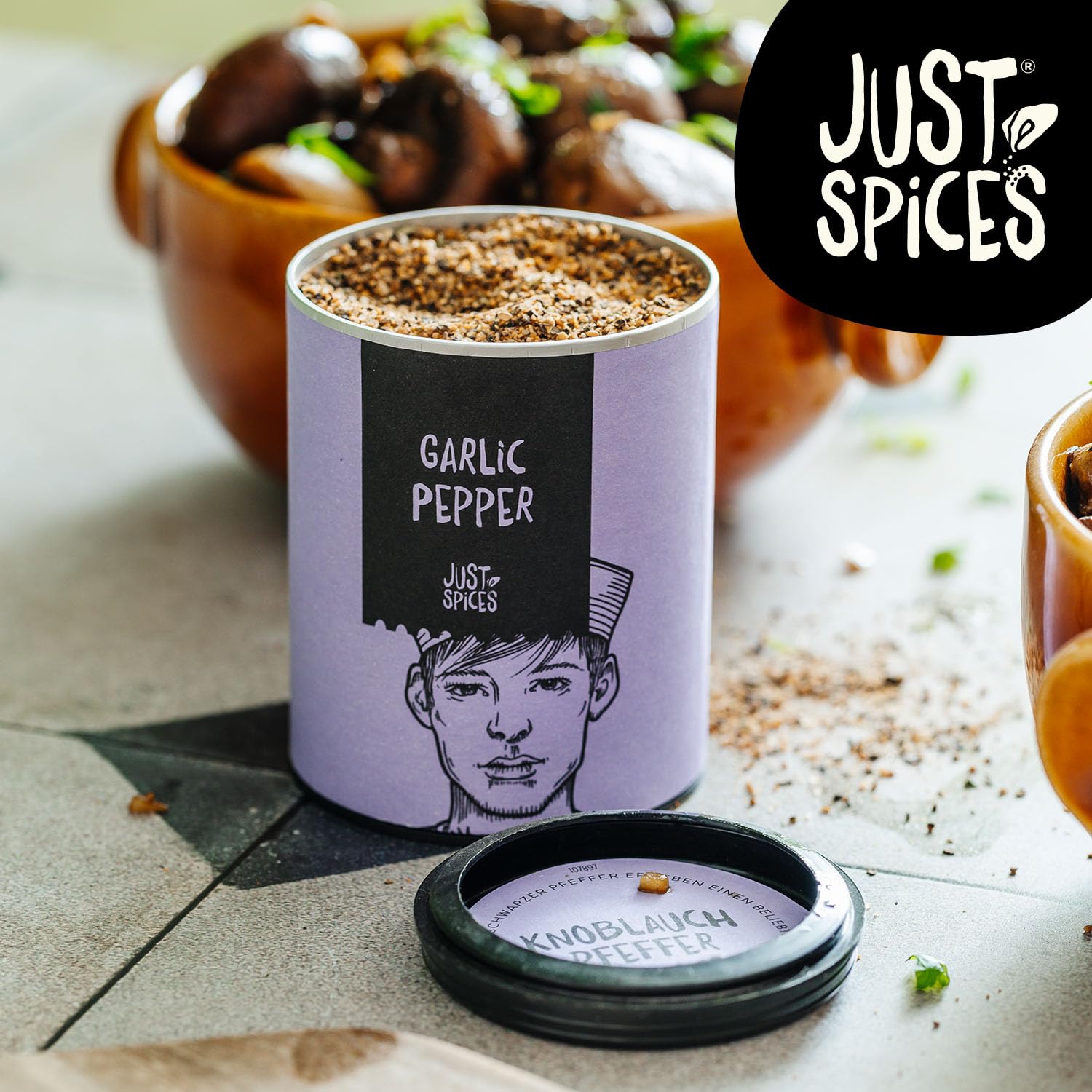 Just Spices - Garlic Pepper Seasoning Blend, 75g