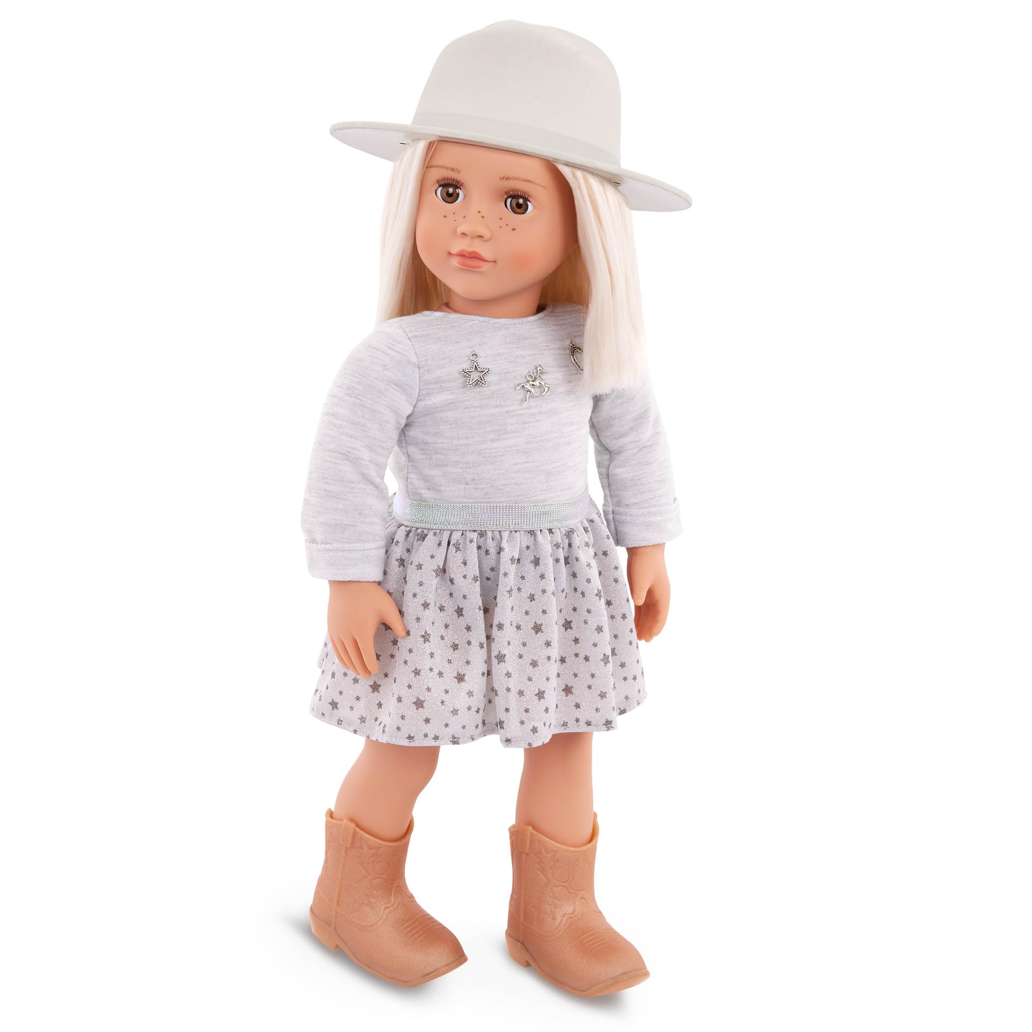 Our Generation Abigale 18-inch Country Doll - Western-Themed Equestrian Playset with Freckles & Stylish Hat, Ages 3+