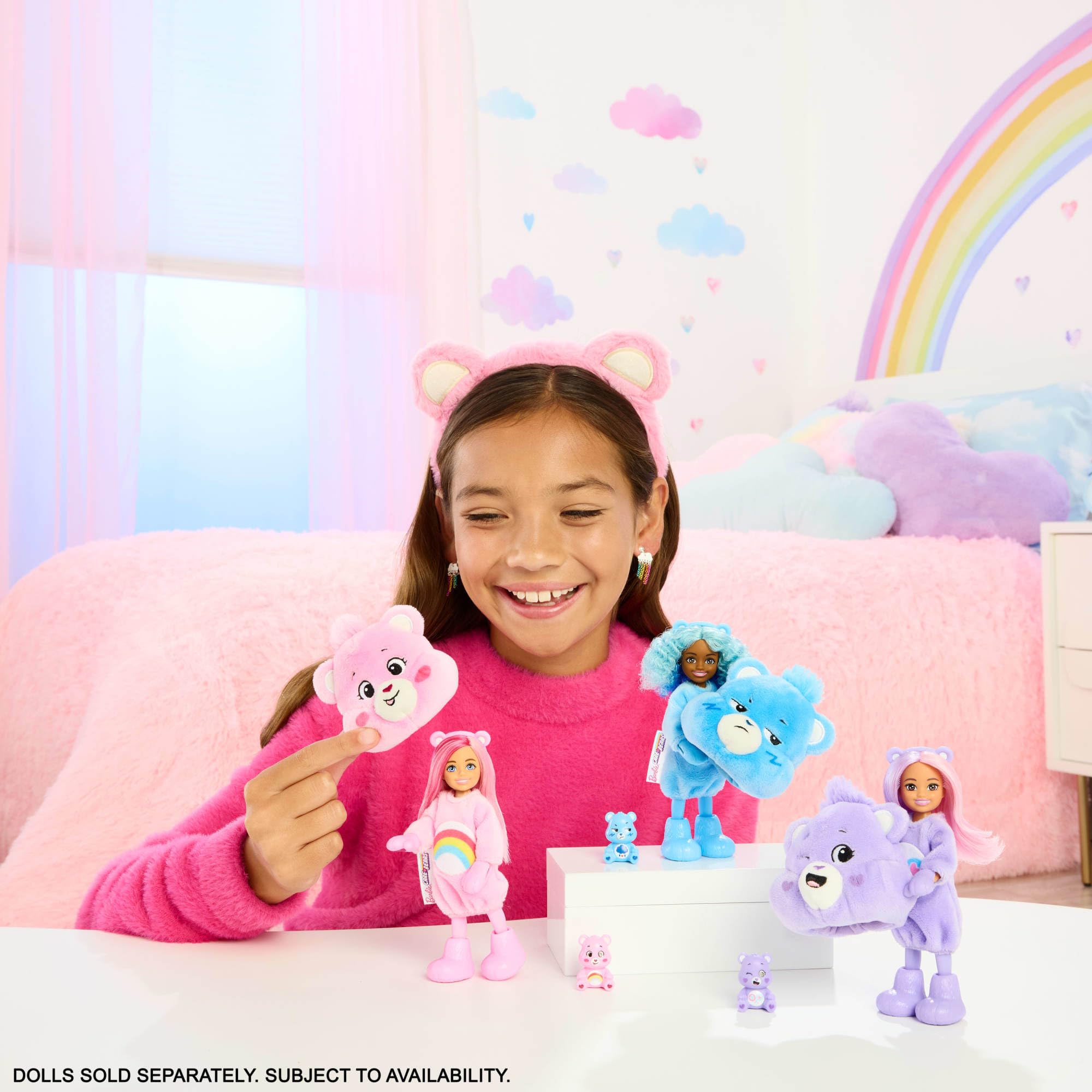Barbie Cutie Reveal Chelsea Doll & Accessories - Care Bears Series, 6-Surprise Unboxing Fun for Kids 3