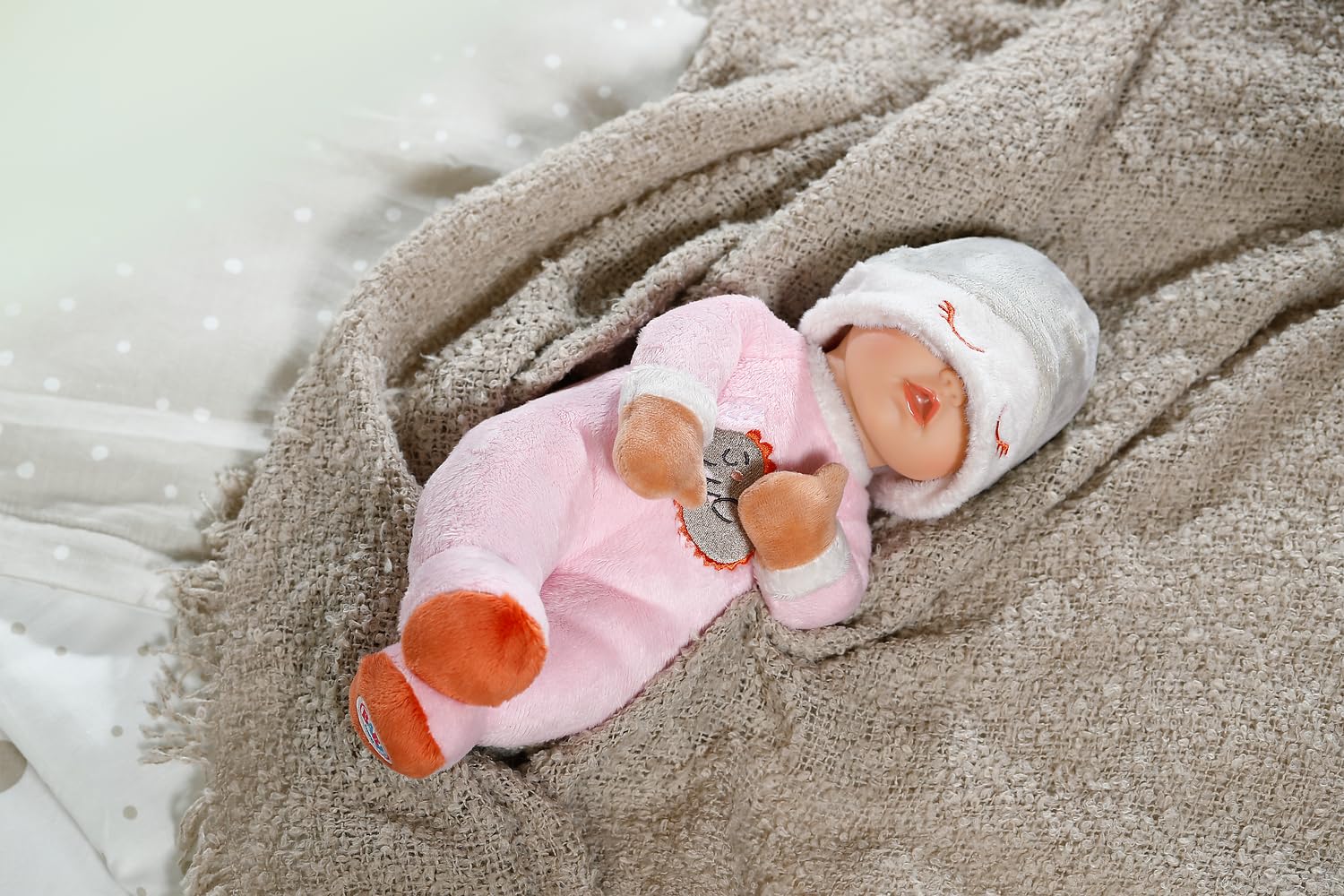 BABY born for Babies Soft Doll Sleepy Rose 30cm with Integrated Rattle | Washable 7