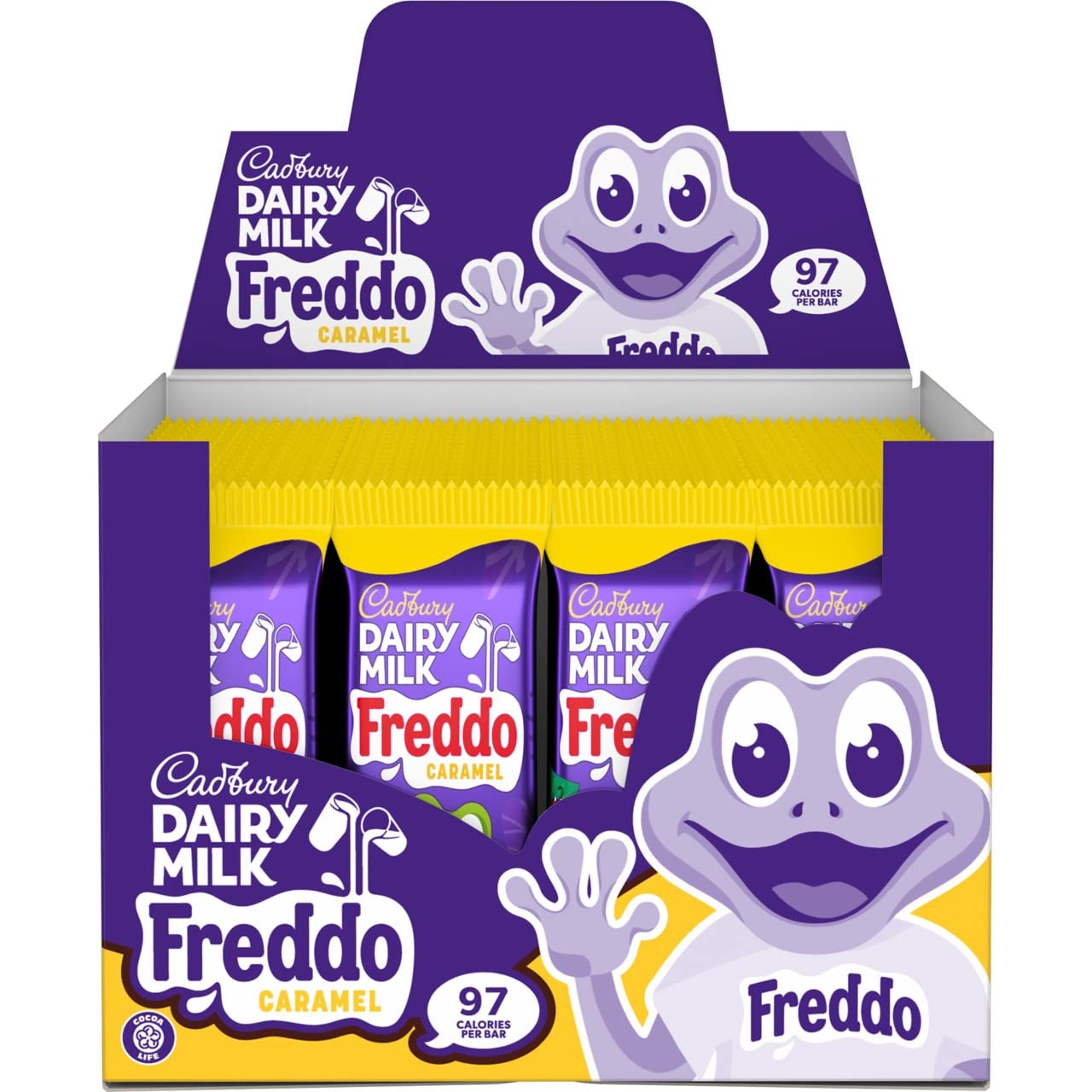 Cadbury Dairy Milk Freddo Caramel Chocolate Bar 19.5g (Pack of 60 Bars)