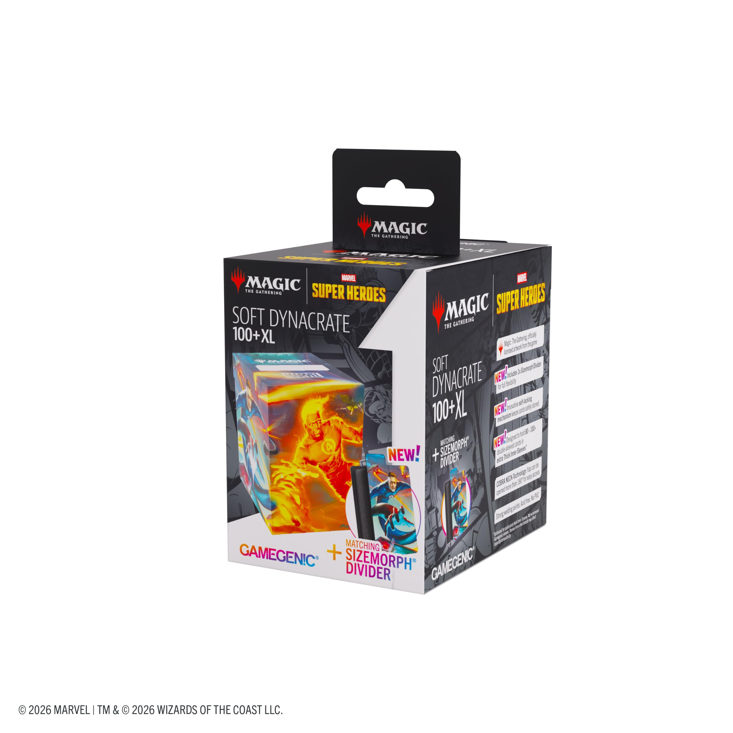 Gamegenic Soft Dynacrate 100+ XL Card Box - Marvel Super Heroes Artwork | Lockable | Plastic 4