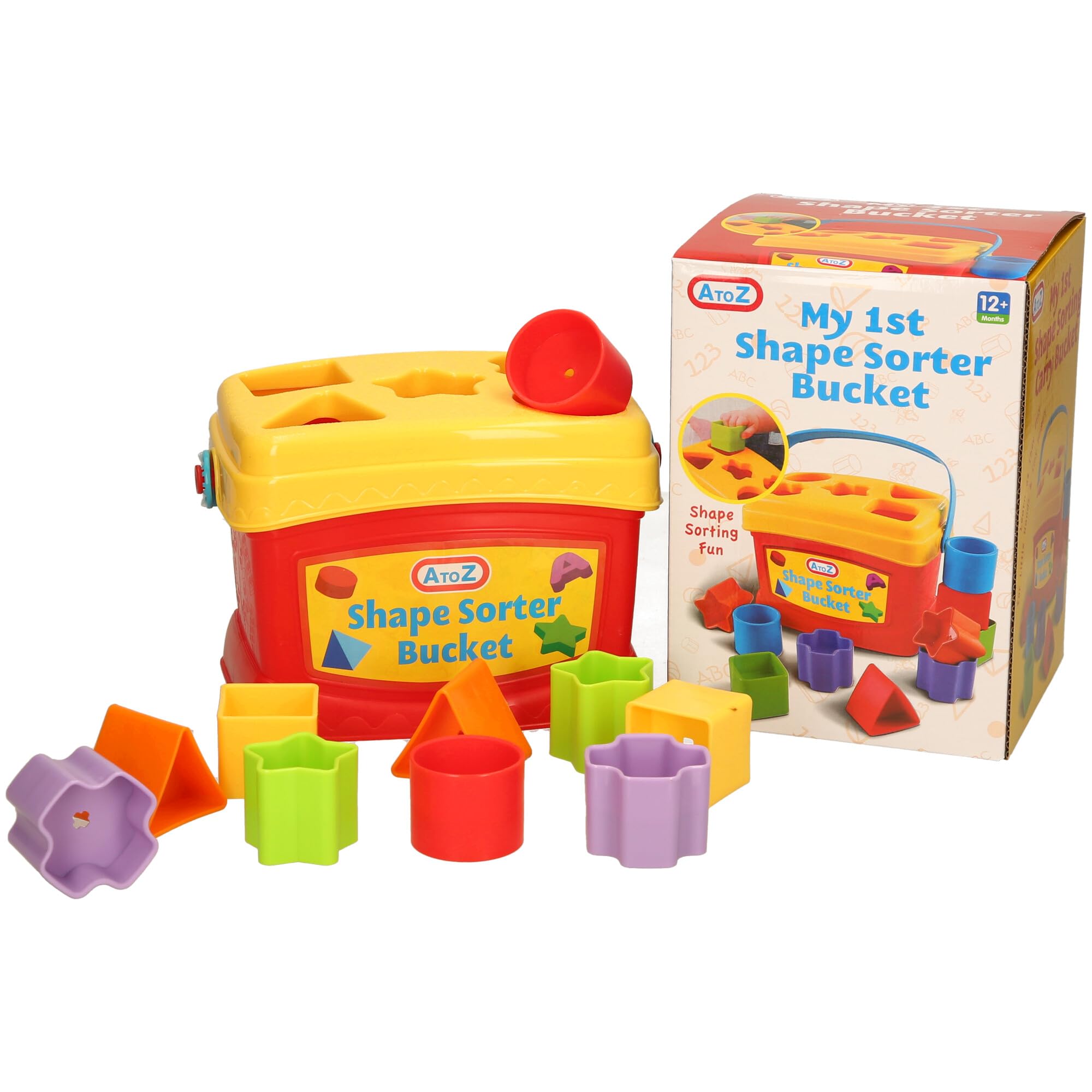 Atoz My 1st Shape Sorter Bucket - Educational Toy for 12+ Months | 10 Shapes 1
