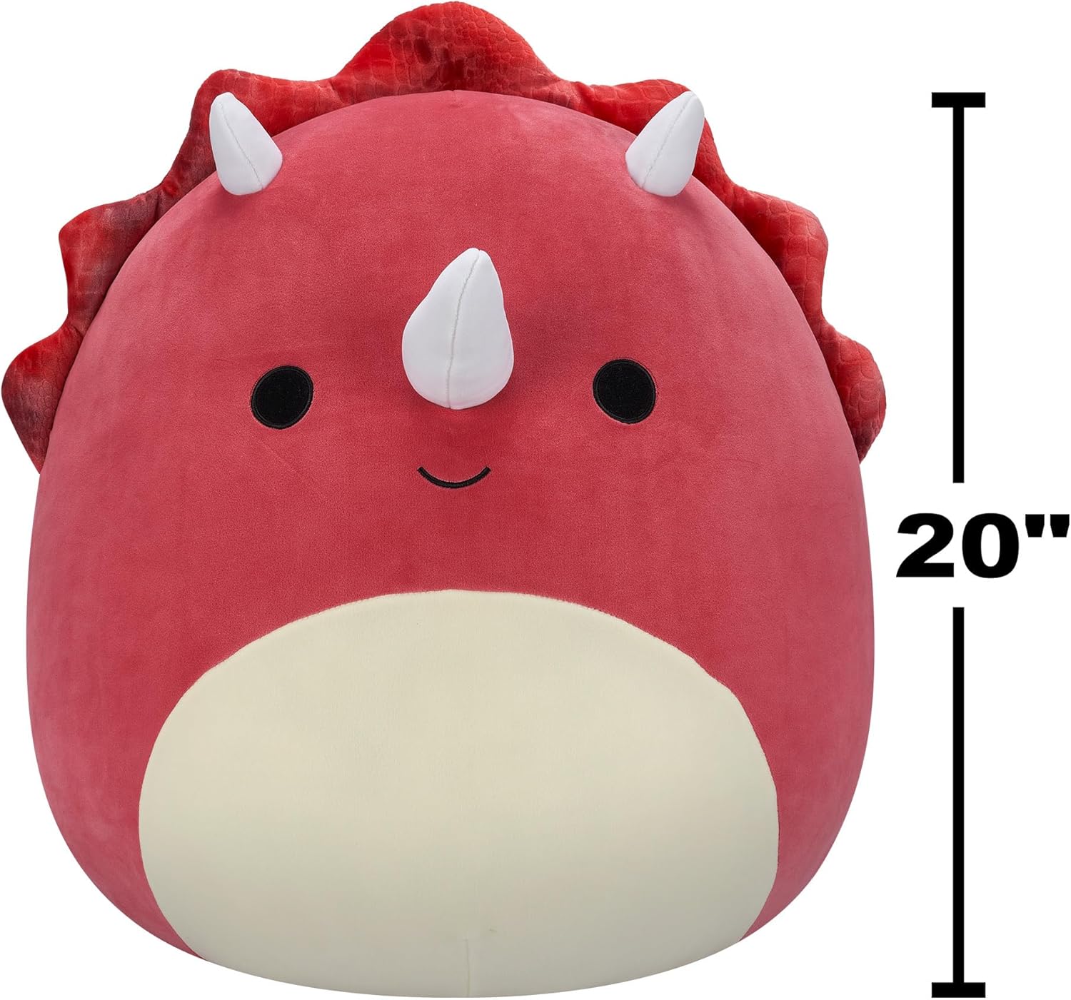 Squishmallows Tristan the Red Triceratops - 20 Inch Super Soft Plush Collectible