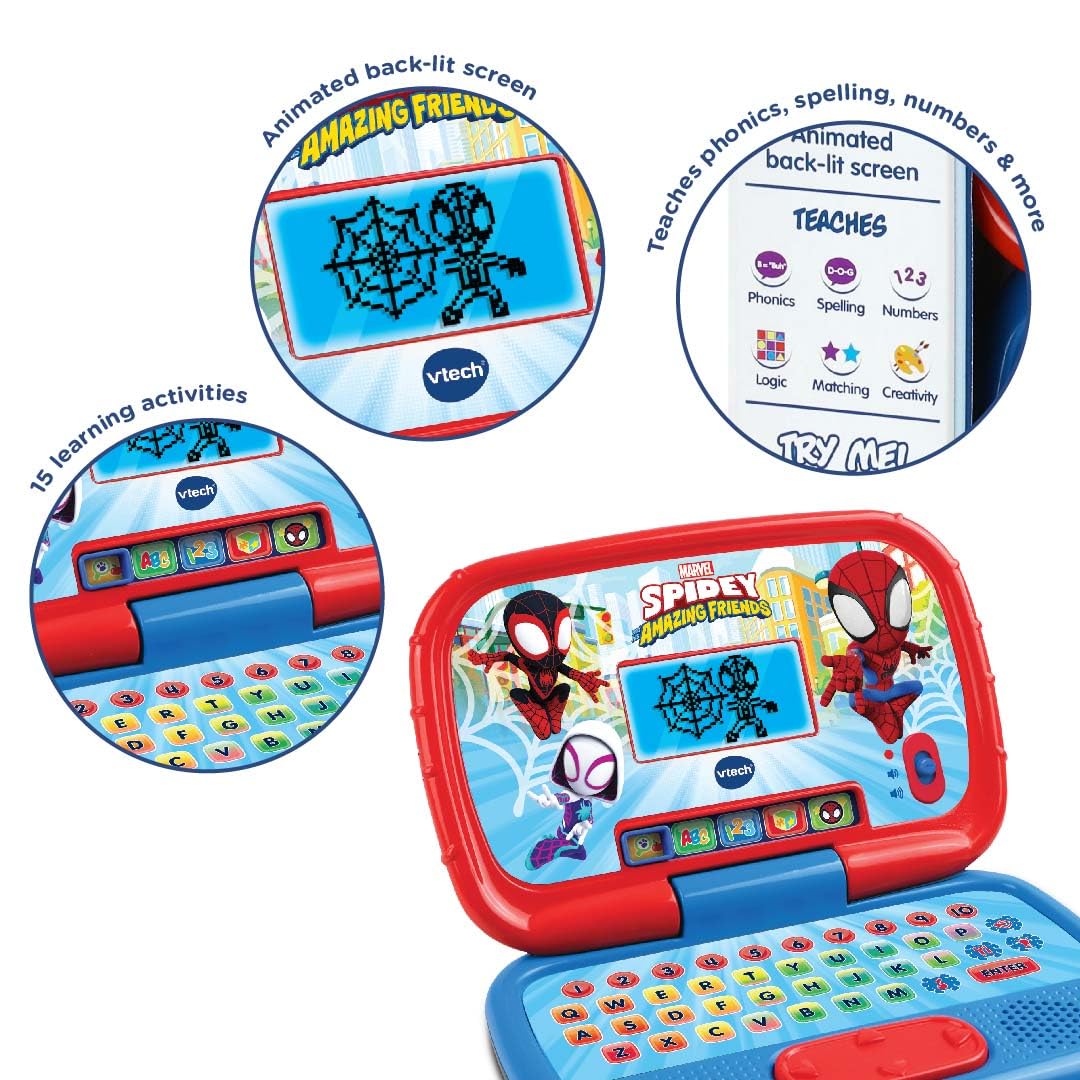 VTech Spidey Learning Laptop - Interactive Educational Toy for Ages 3-6