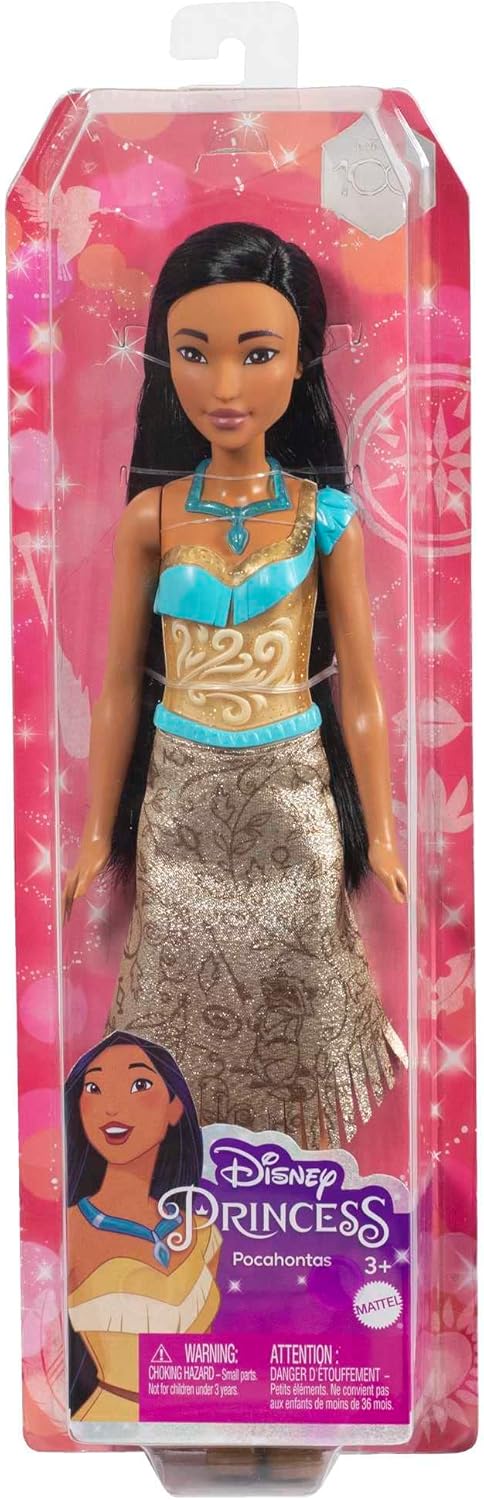 Disney Princess Pocahontas Posable Fashion Doll with Sparkling Outfit and Removable Accessories 3