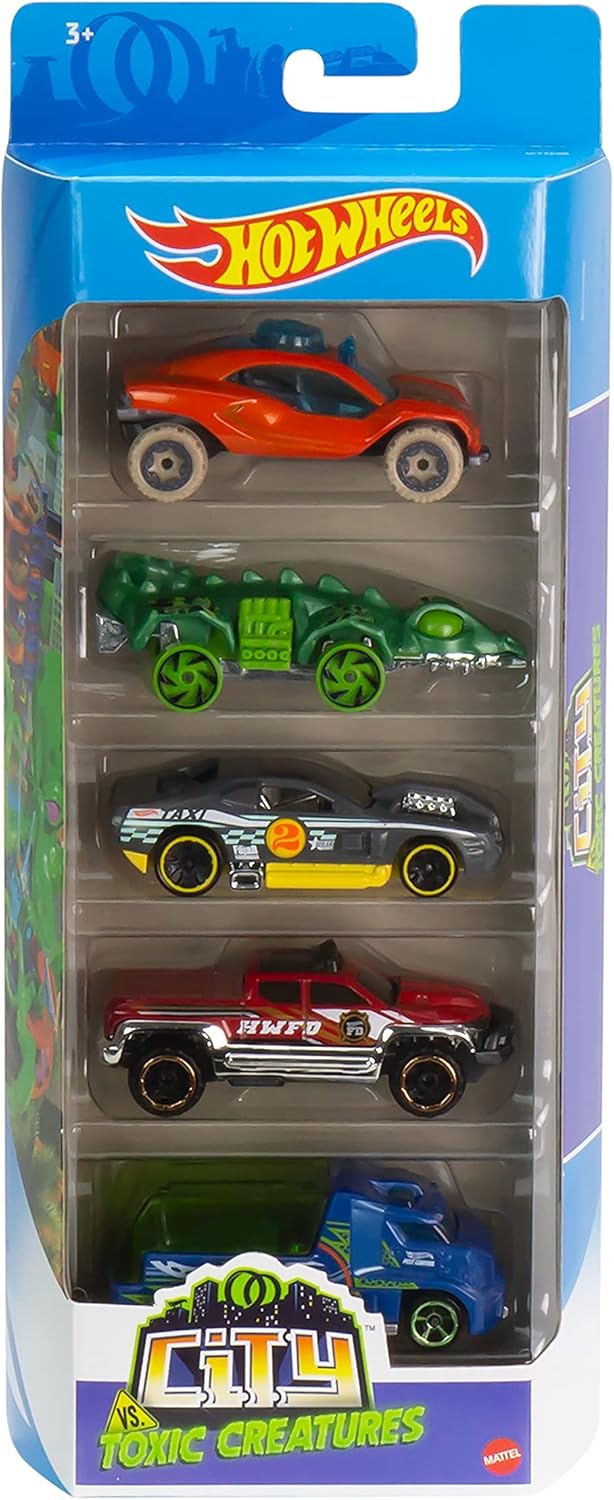 Hot Wheels 5 Car Gift Pack - 1:64 Scale Die-Cast Vehicles for Kids 3+ 9