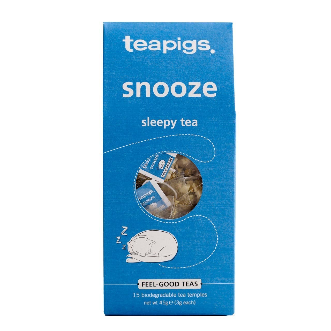 teapigs Snooze Herbal Tea with Chamomile, Apple & Lavender - 15 Biodegradable Tea Temples, Caffeine-Free