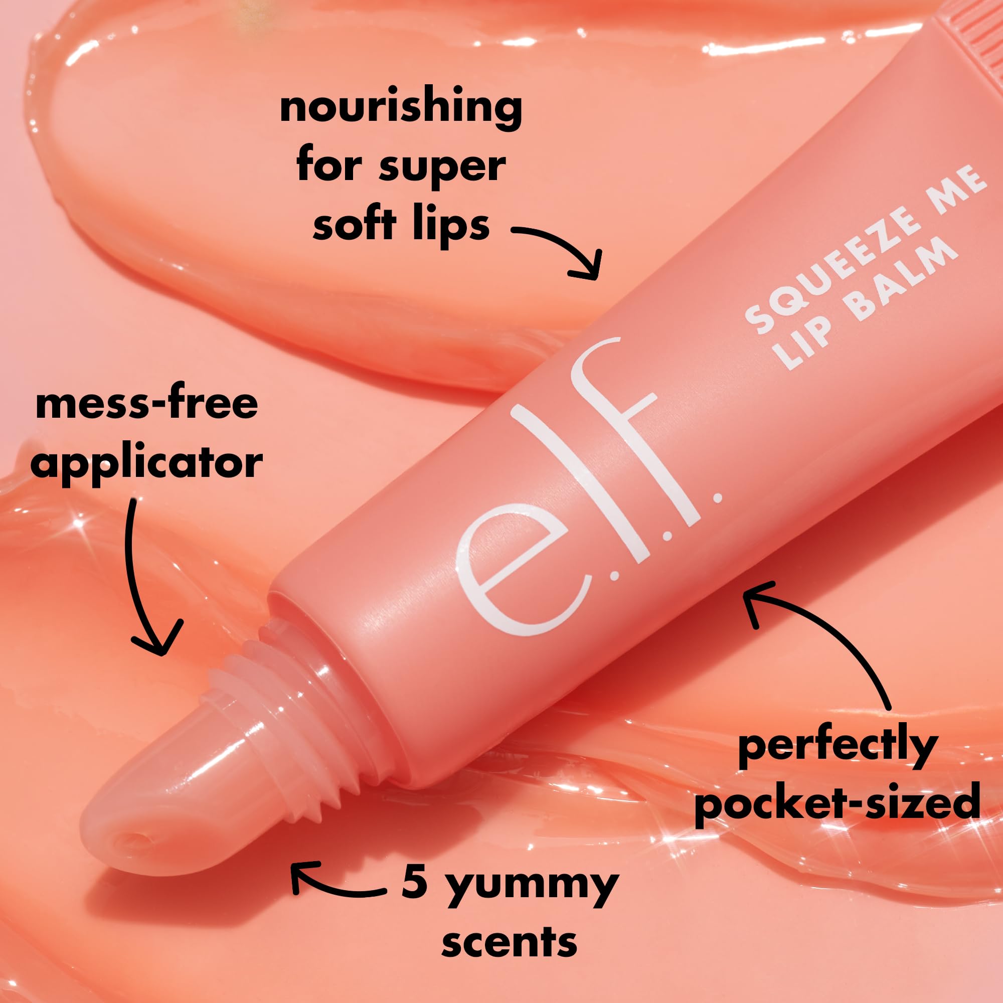 e.l.f. Squeeze Me Lip Balm (9 g) - Moisturizing Vegan Lip Balm with Sheer Tint, Hyaluronic Acid & Shea Butter 4