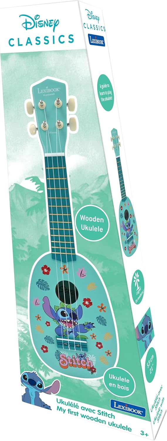 Lexibook - Disney Stitch My First Wooden Ukulele (K230D) 7